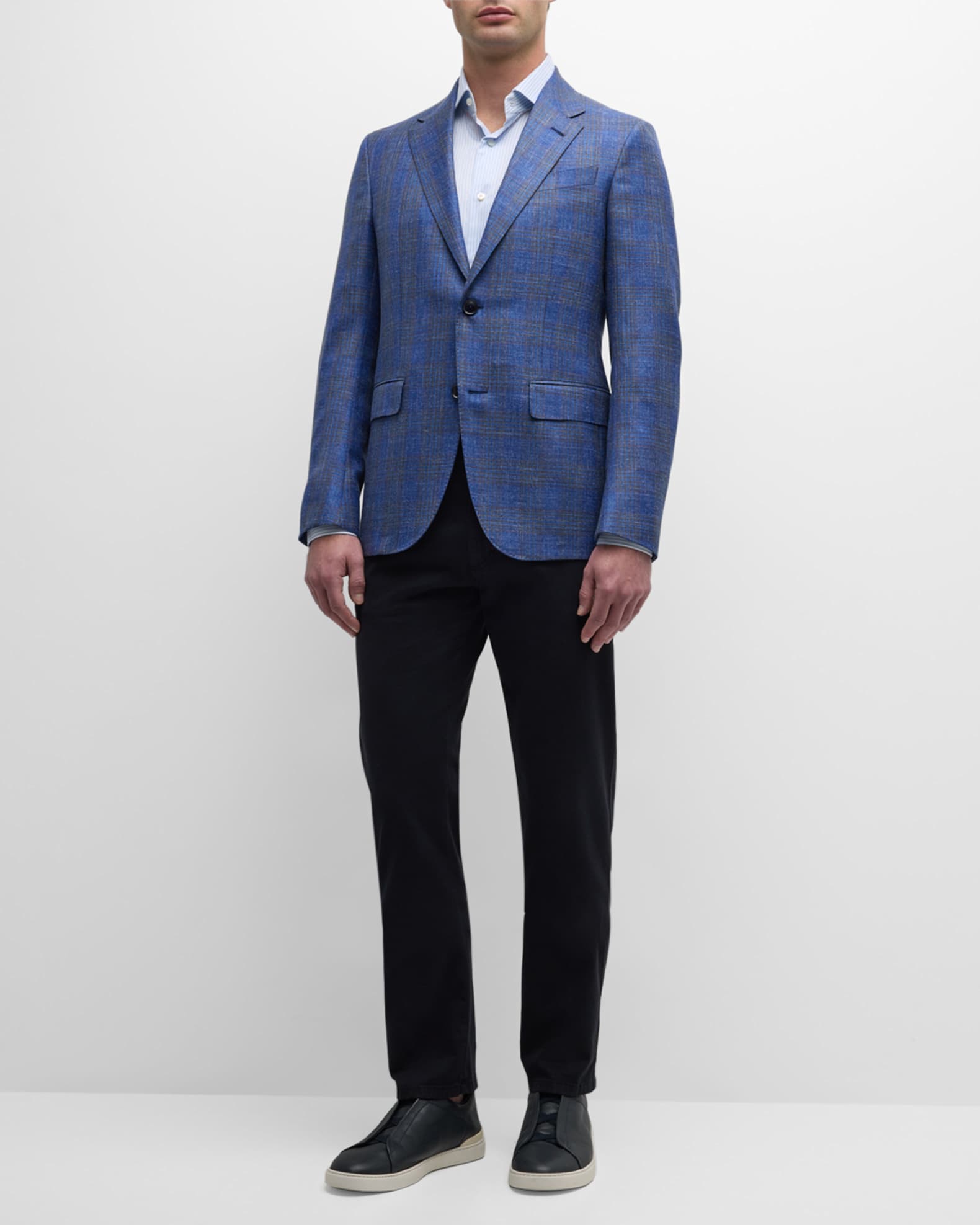 Men's Plaid Wool-Blend Sport Coat 1