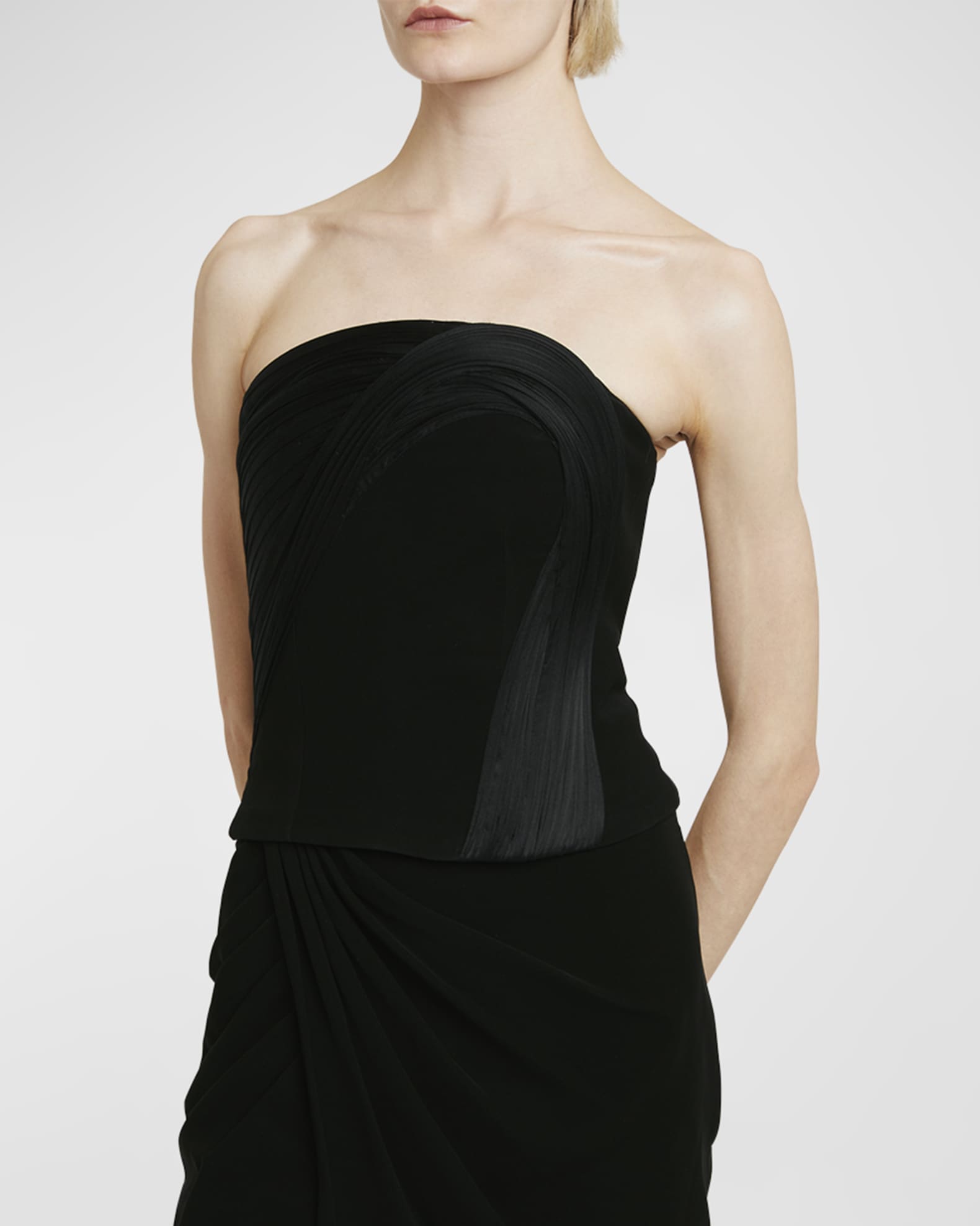 Gaurav Gupta Asymmetric Sculpted Strapless Bustier Top | Neiman Marcus