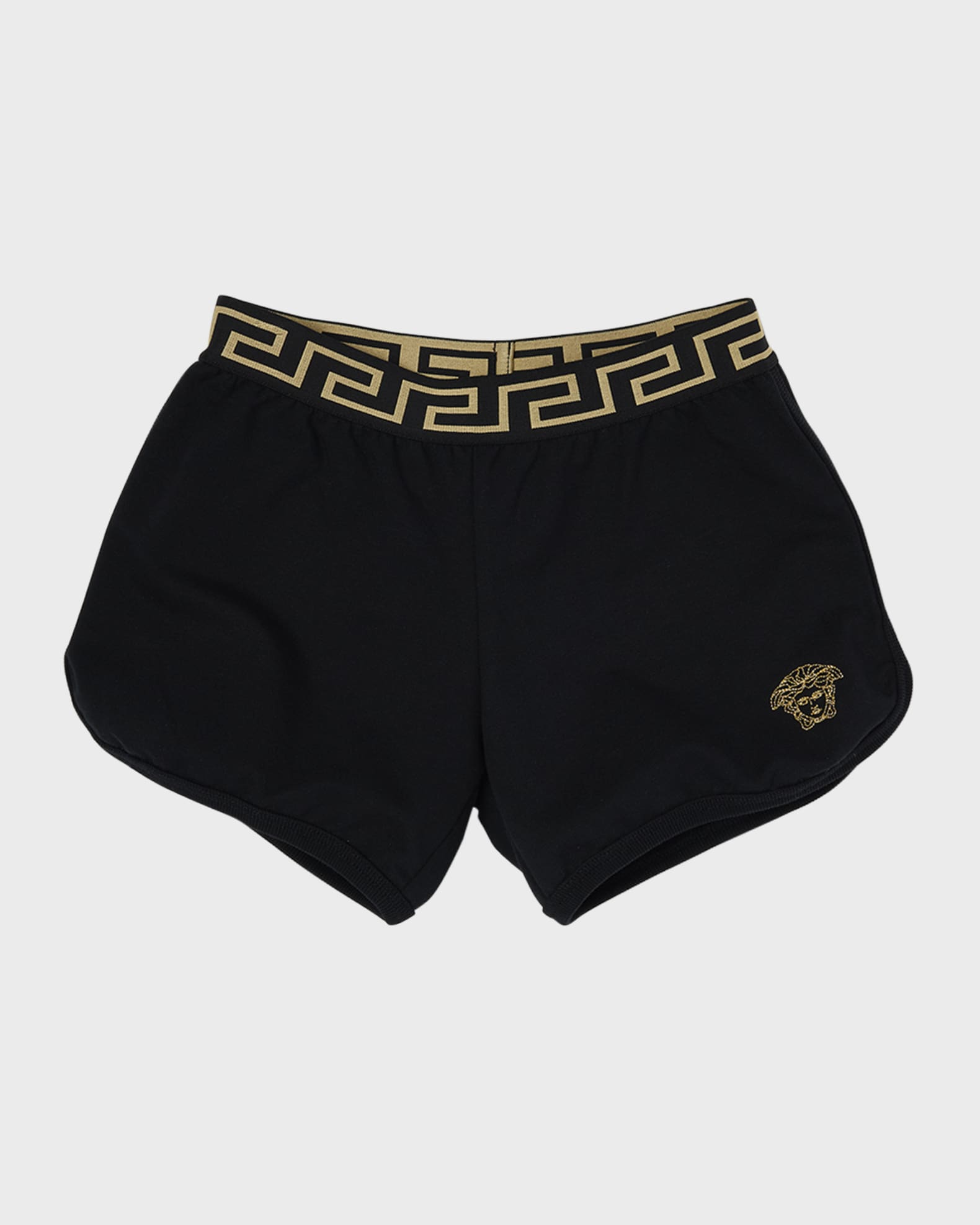 Girl s Medusa Embroidery Stretch Fleece Shorts Neiman Marcus