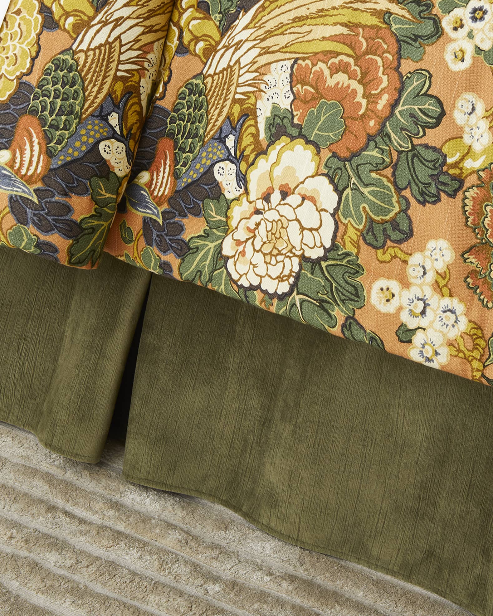 Bryson Velvet Box Pleat Bed Skirt 0