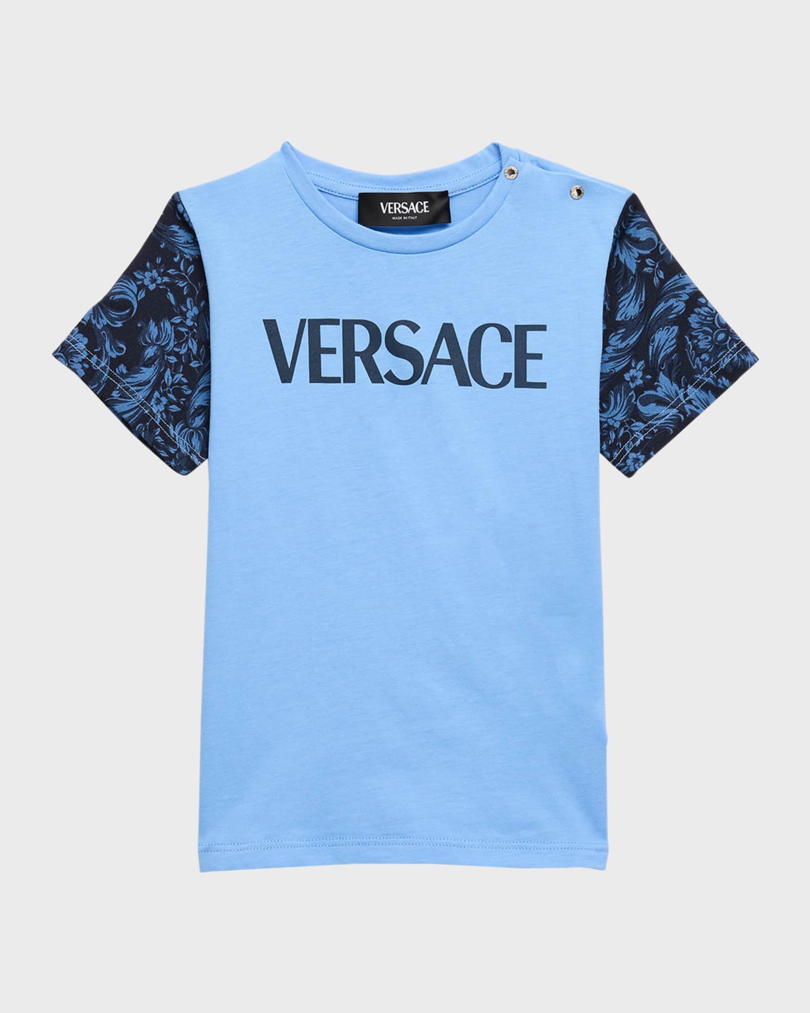 T shirt versace bleu hot sale