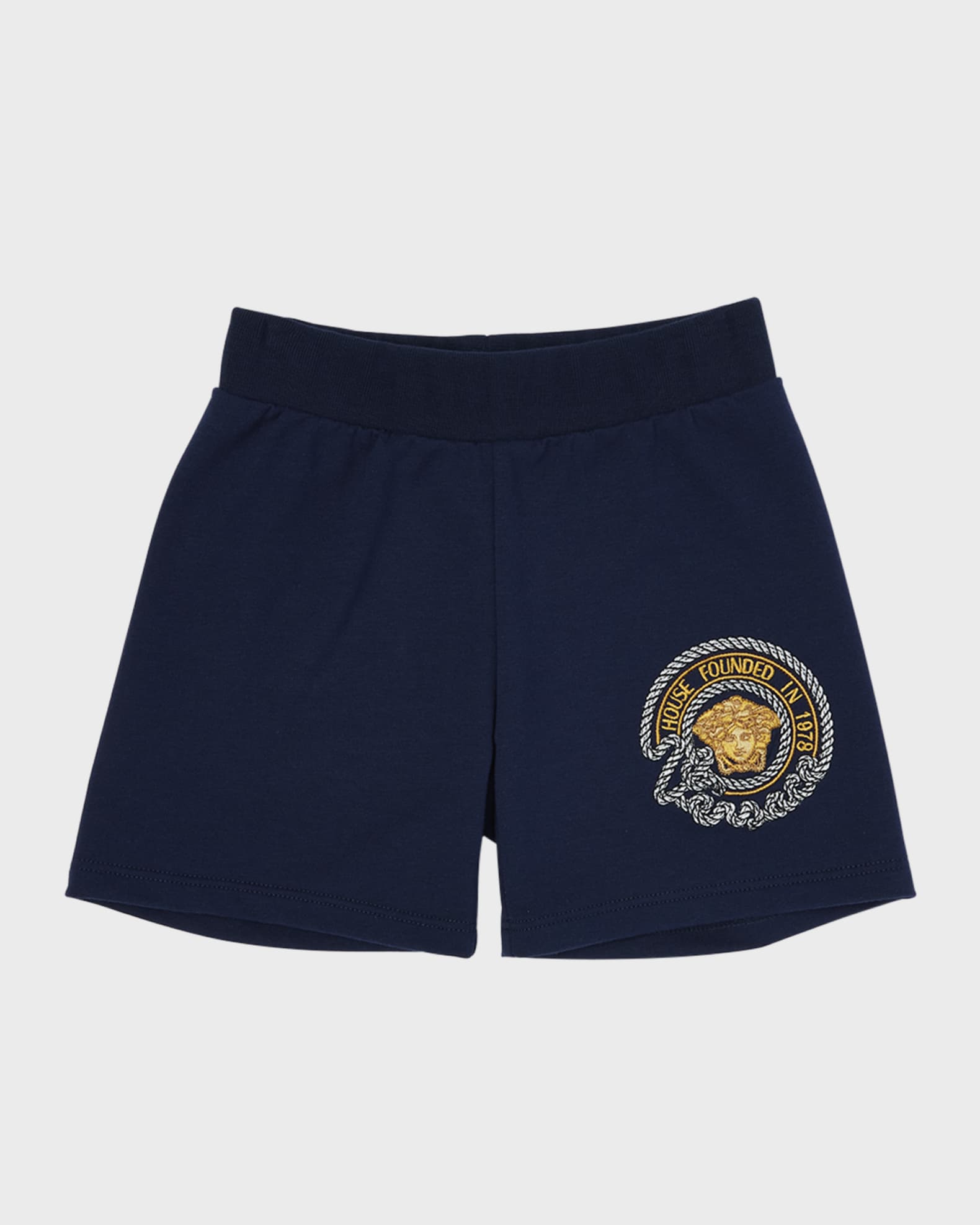 Embroidered cotton shorts