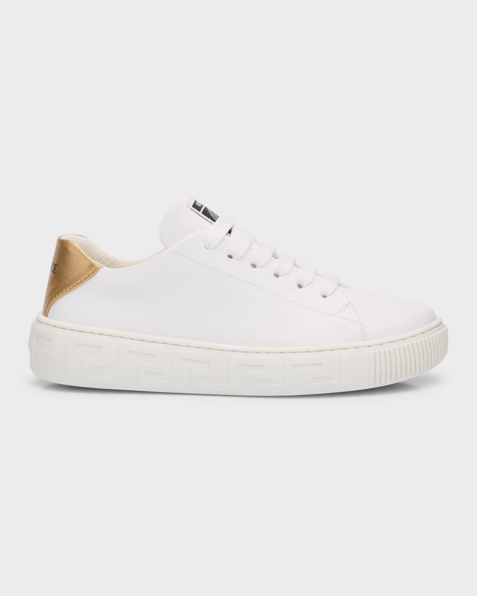 Kid's Bicolor Leather Low-Top Sneakers, Kids 0