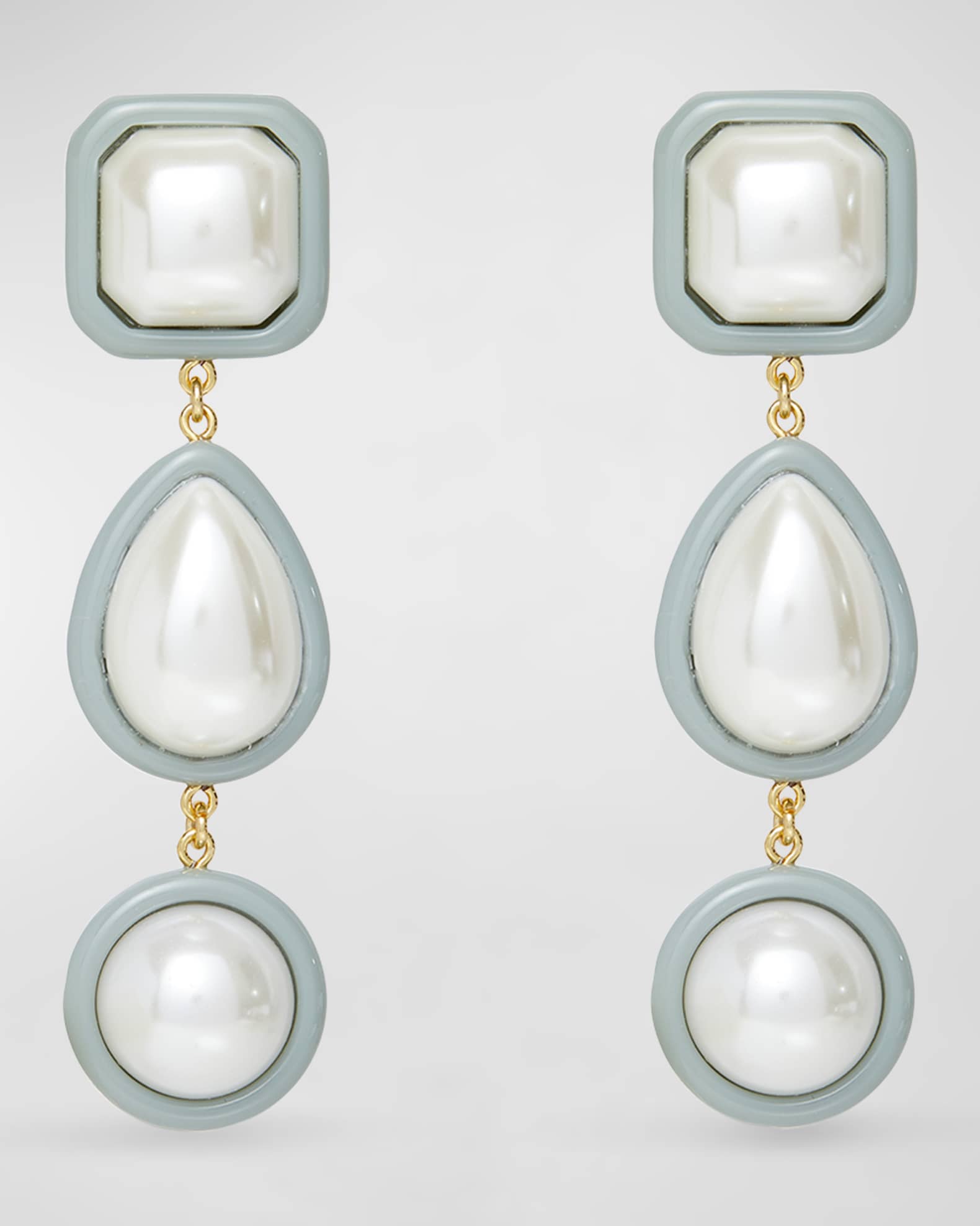 Lele Sadoughi Resin Pearl Linear Earrings Neiman Marcus