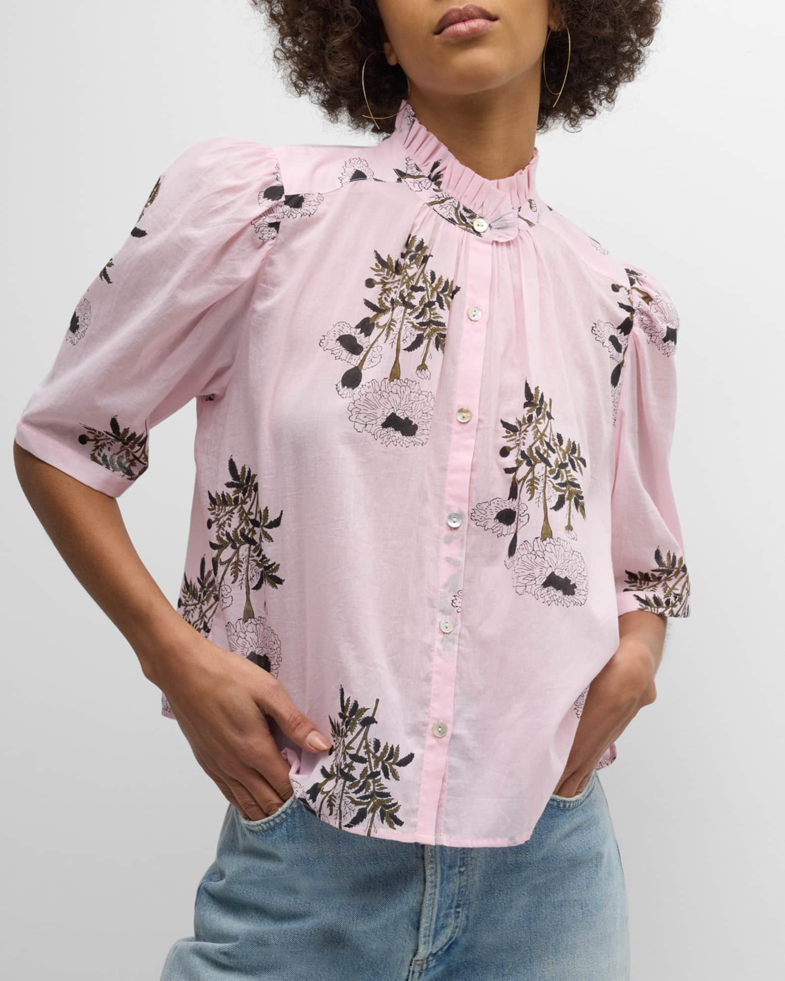 Alix of Bohemia Winnie Anemone Bloom Shirt Neiman Marcus
