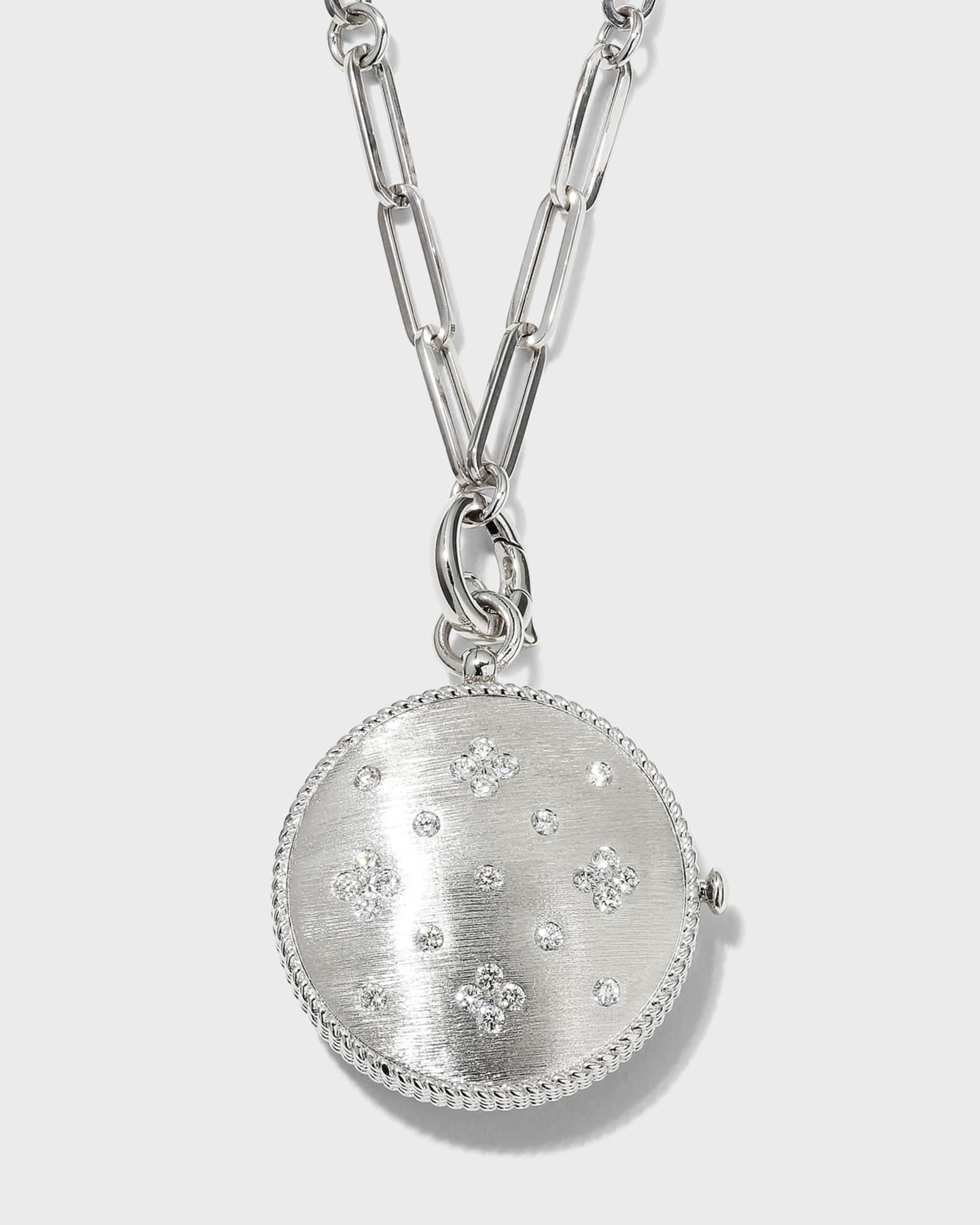 Roberto Coin Venetian Princess 18k White Gold Diamond Necklace