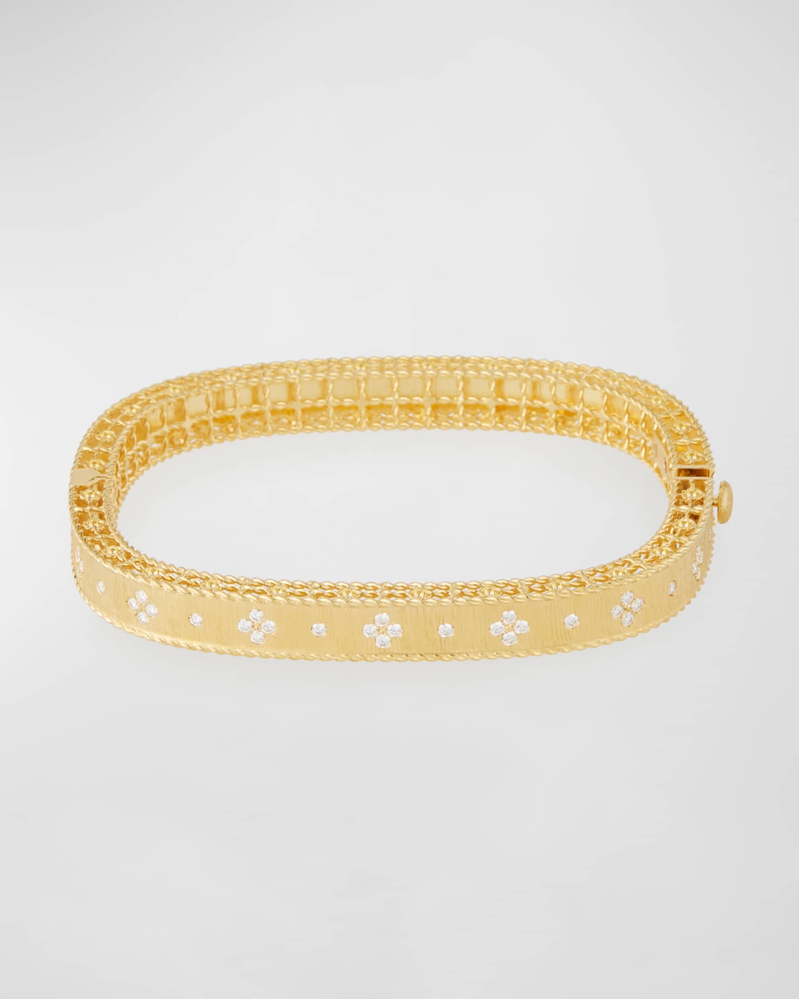 Princess 18K Narrow Diamond Bangle 0