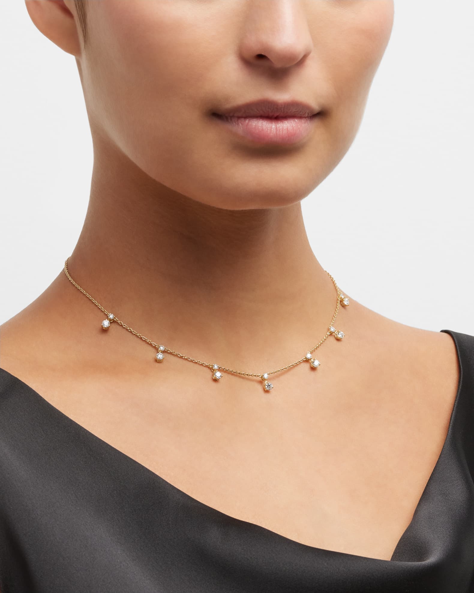 Roberto coin 7 station diamond necklace clearance