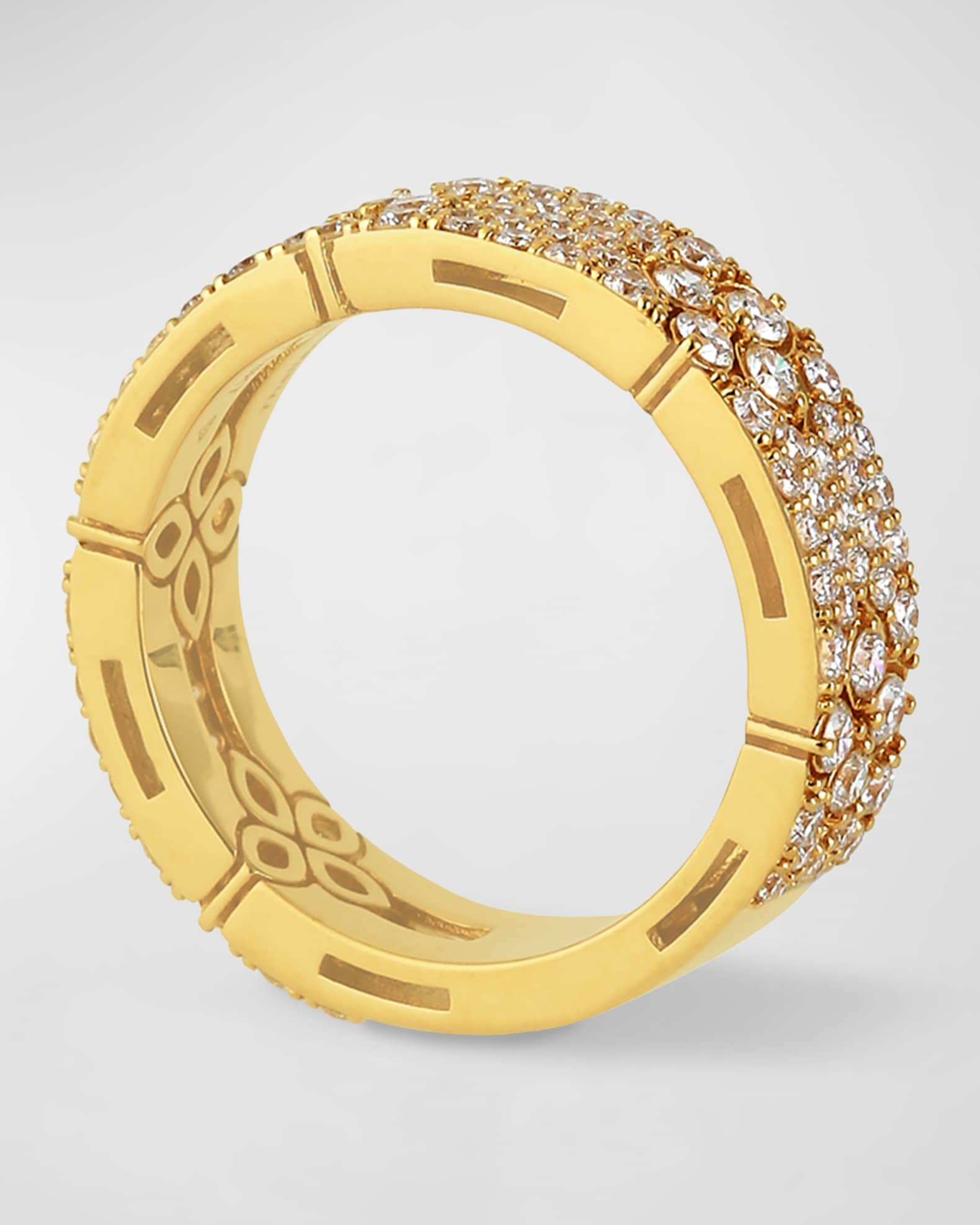 Roberto Coin Love in Verona 18K Yellow Gold Diamond Ring Size 6.5 Neiman Marcus