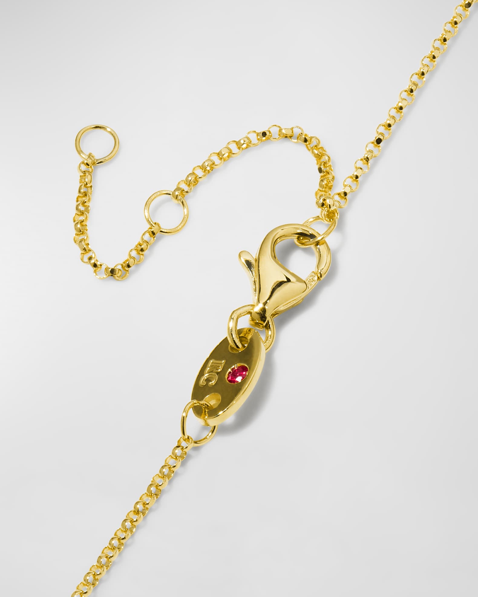 Roberto Coin Princess 18K Yellow Gold Diamond Initial Necklace, S