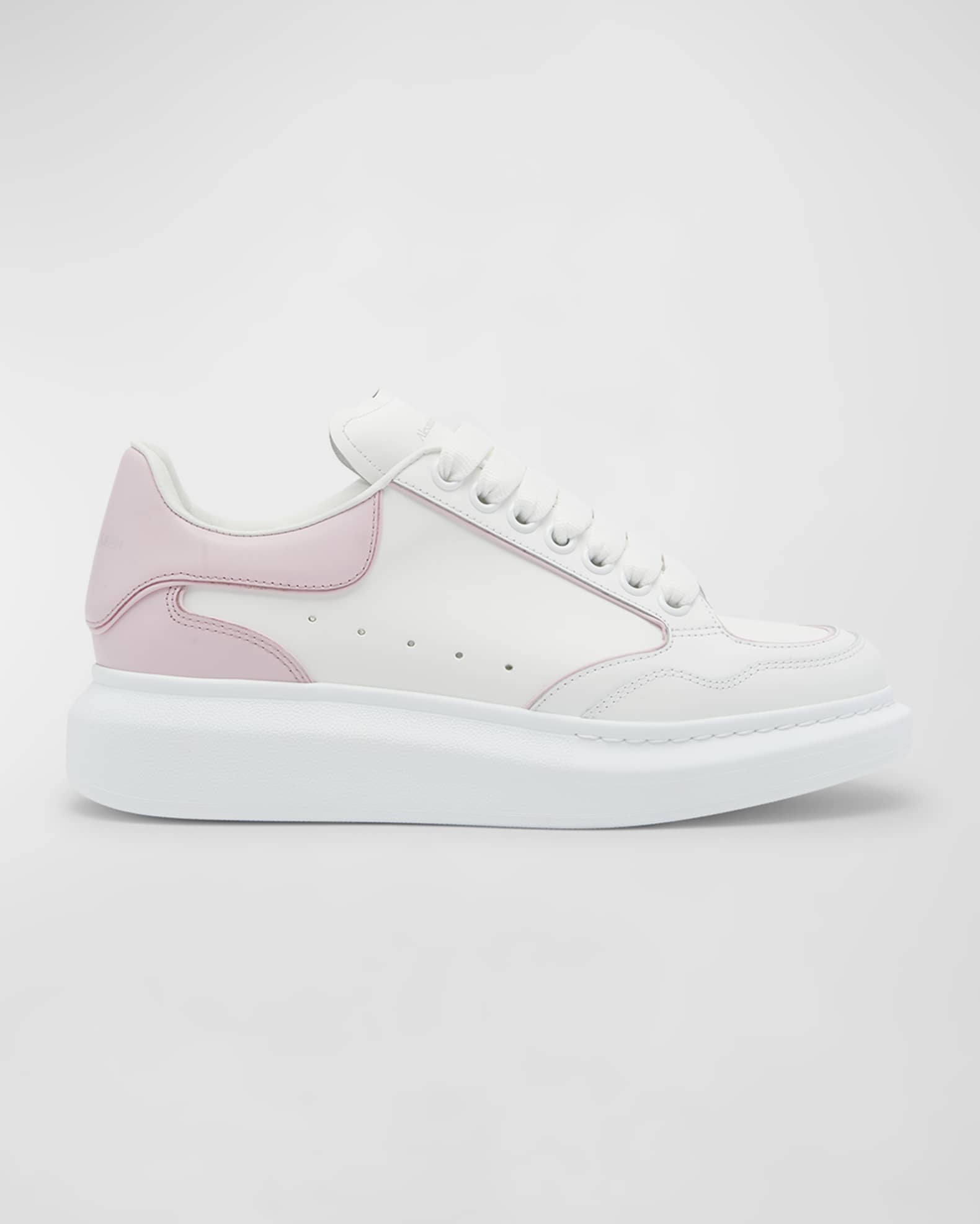 Alexander McQueen Oversized White Denim Light Pink (Women's)