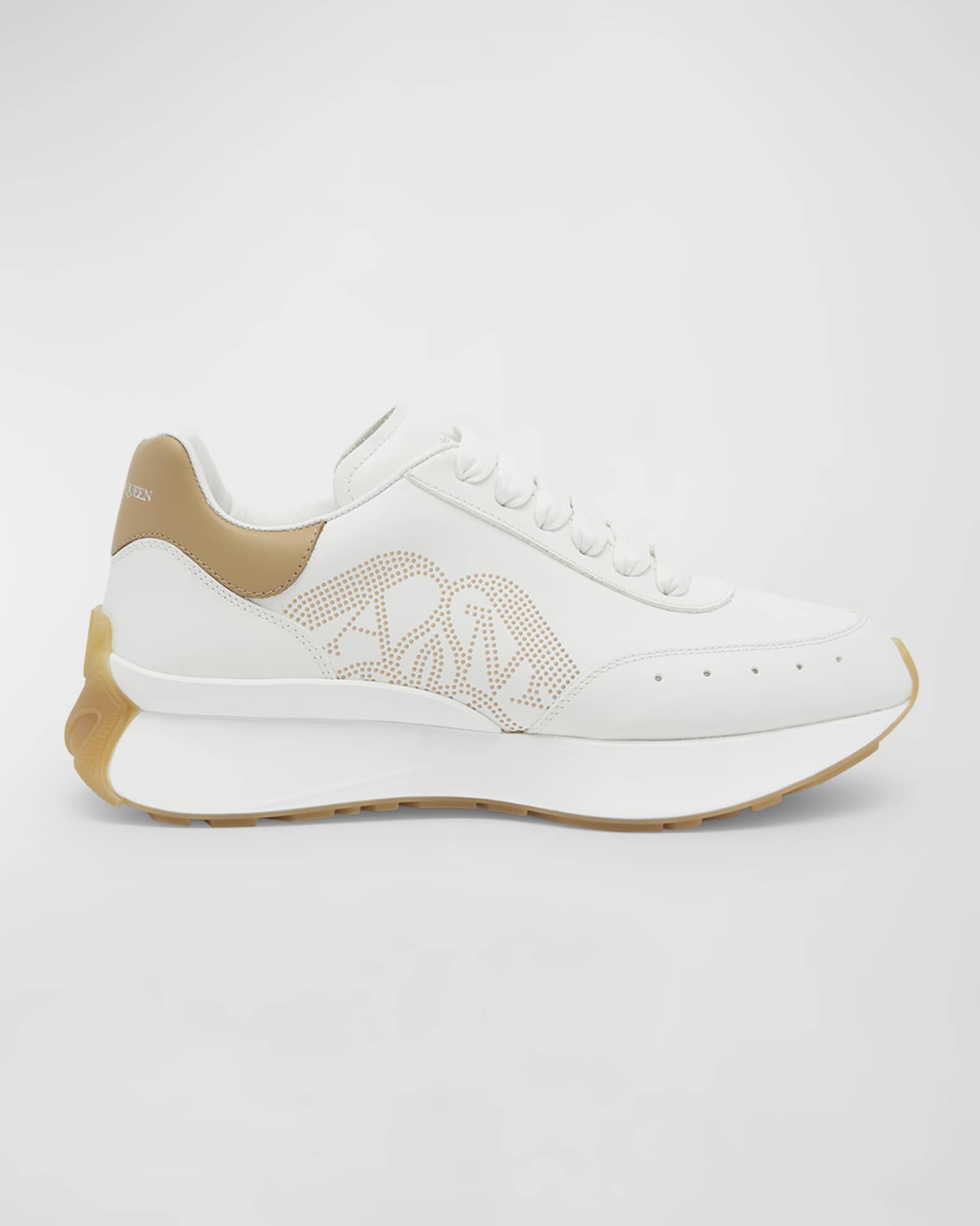 Alexander McQueen Sprint Bicolor Logo Retro Runner Sneakers