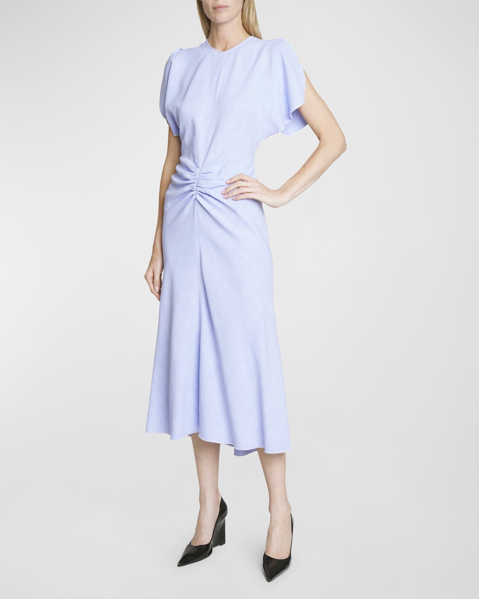 Gathered Waist Midi Dress – Victoria Beckham US