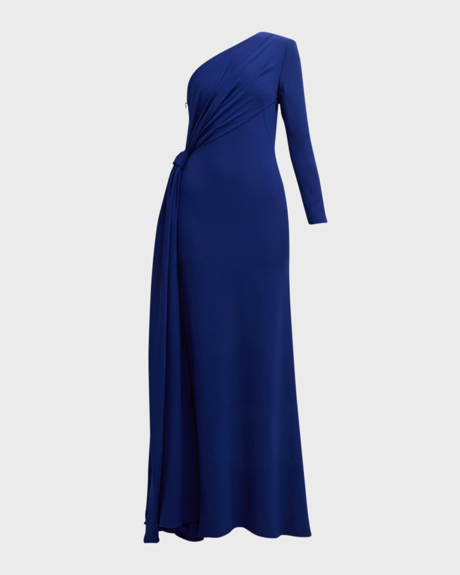 TOM FORD draped-detail off-shoulder midi dress - Blue