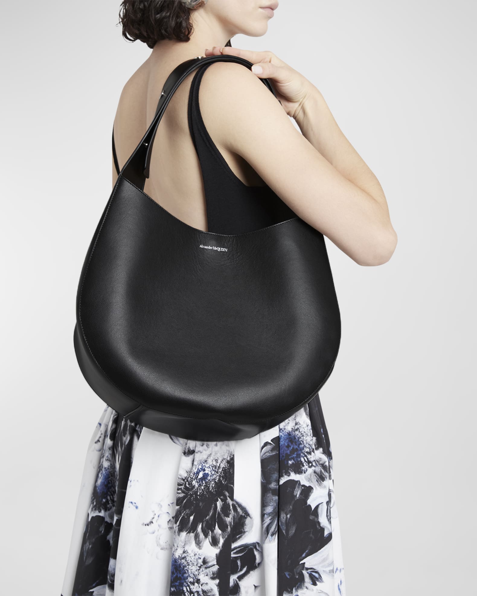 Alexander McQueen Skull Biker Leather Hobo Bag Neiman Marcus
