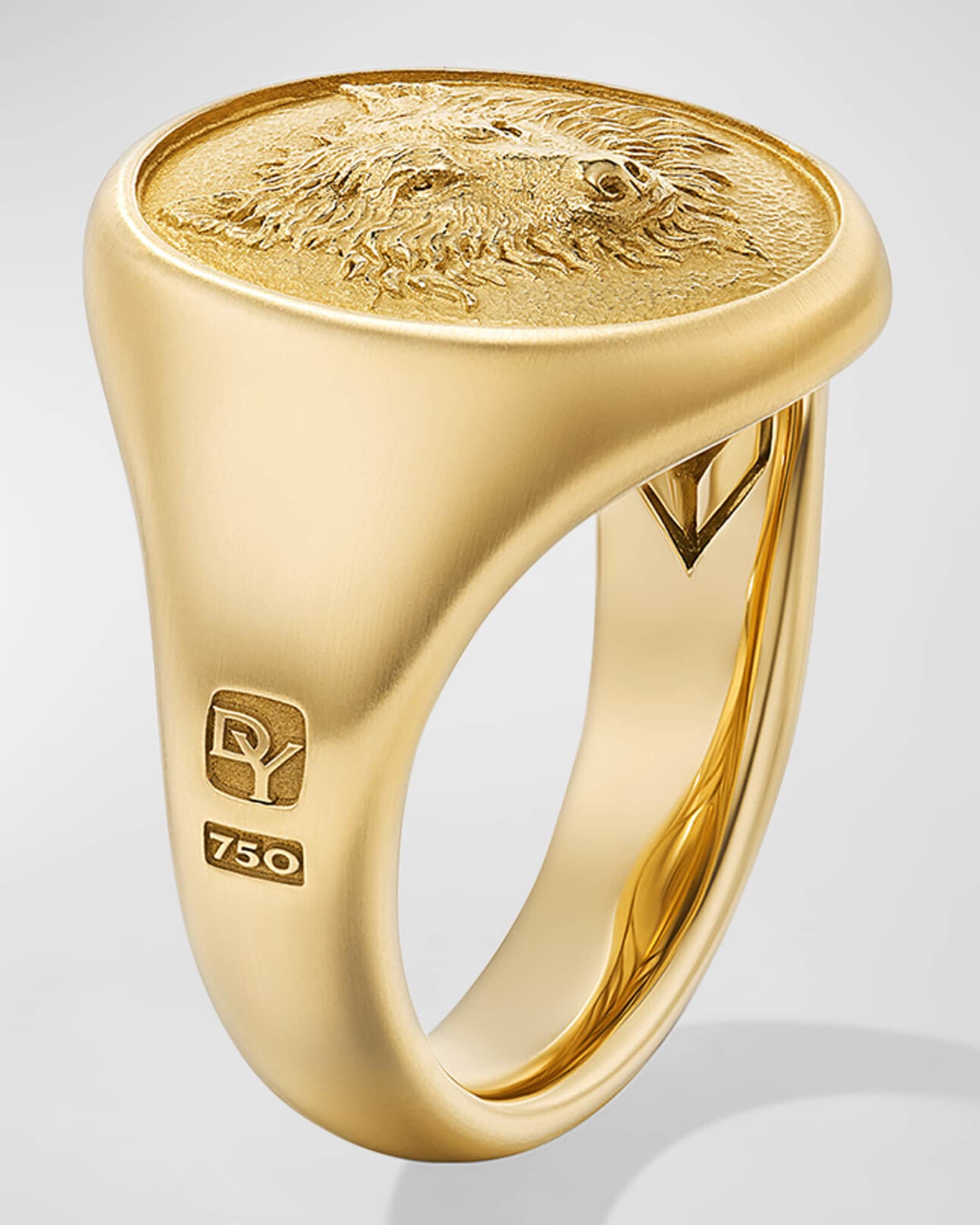 Metro Jewelry Eagle Signet Ring for Men in Stainless Steel