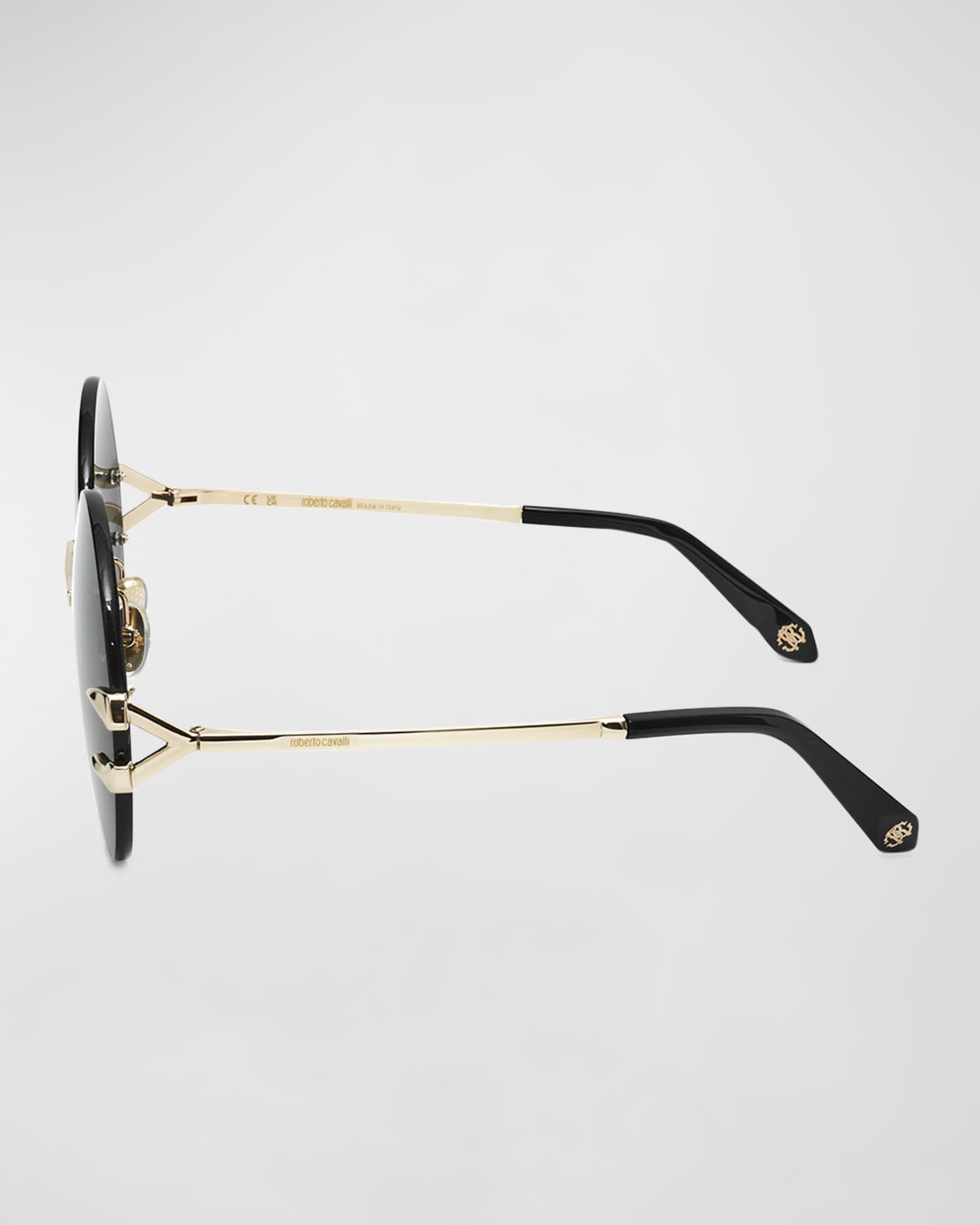 Tiger Tooth Rimless Metal Round Sunglasses  1