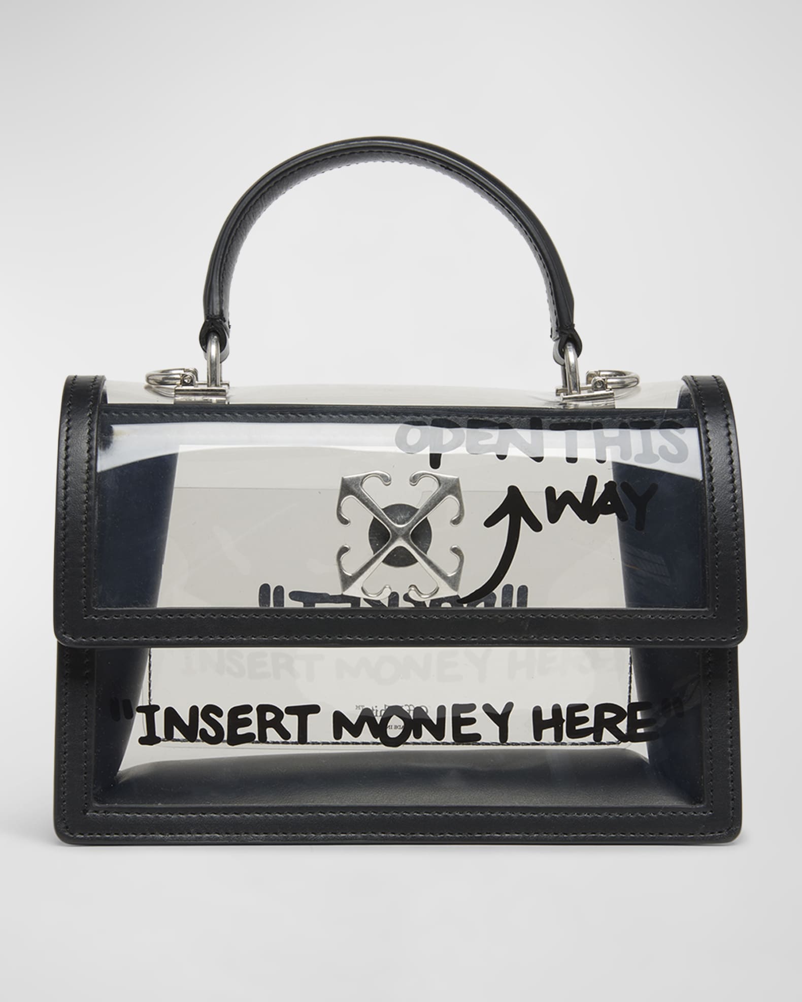 Clear off white bag best sale