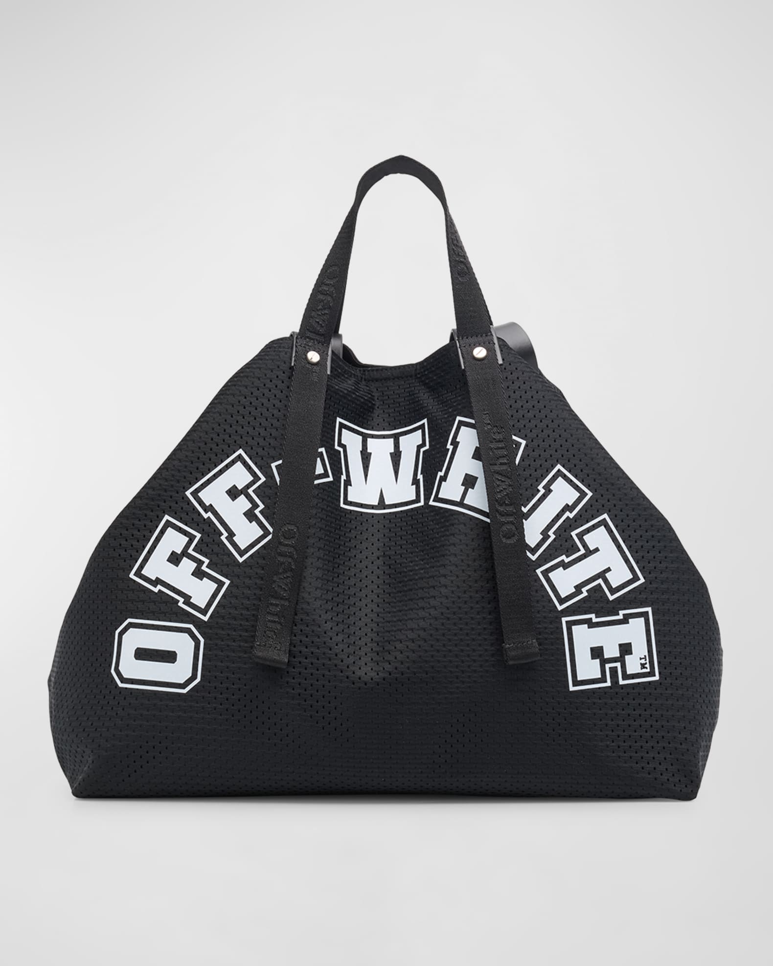 Off-White large logo-print tote bag - Orange