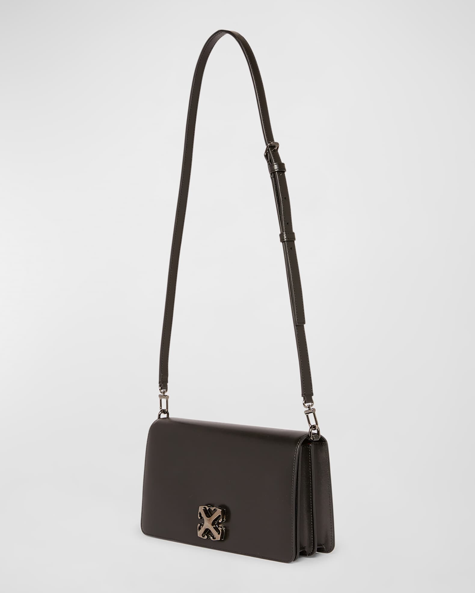 Off-White Jitney 1.7 Flap Leather Crossbody Bag