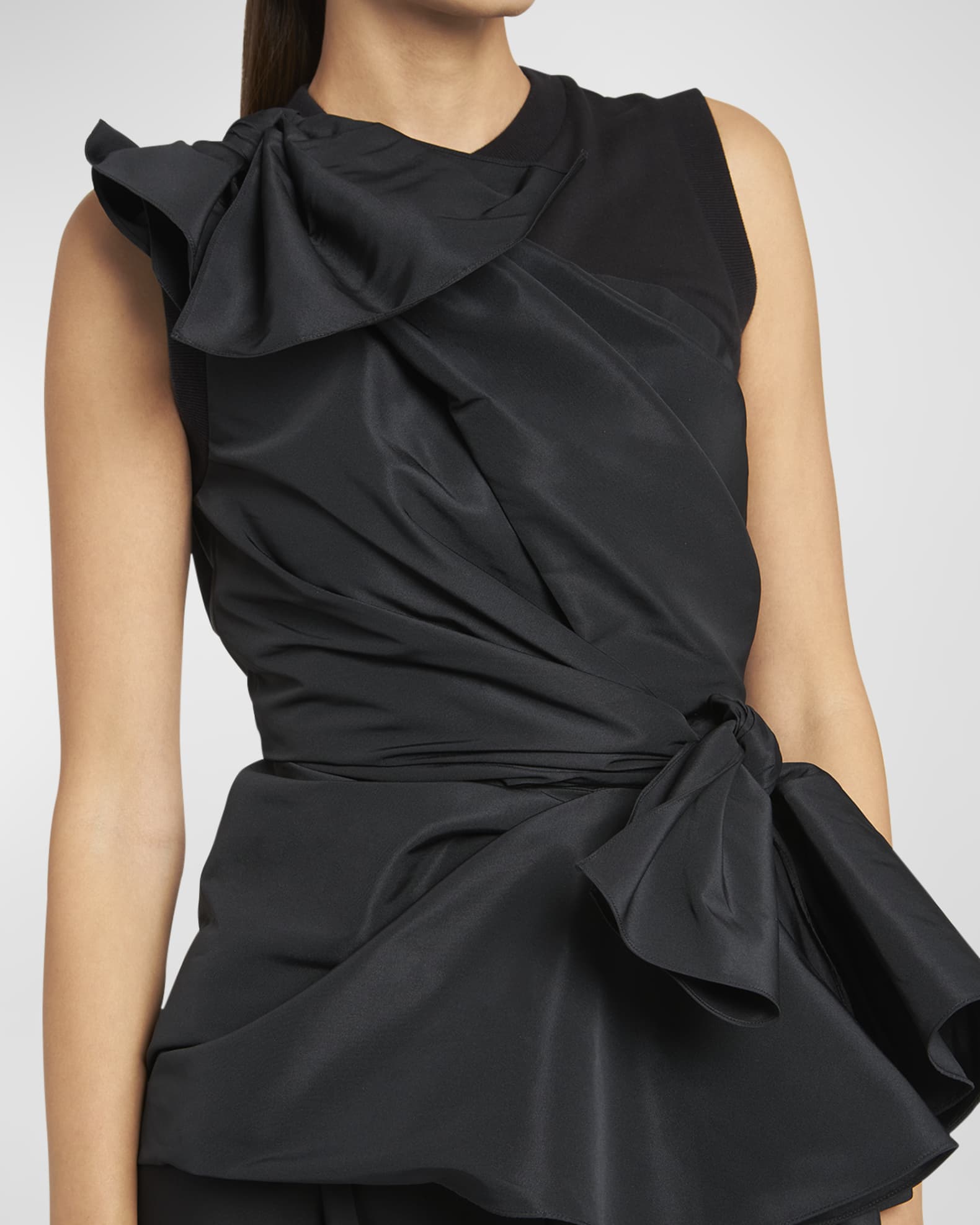 Alexander McQueen Alexander McQueen Bow-detailed peplum top main image 0
