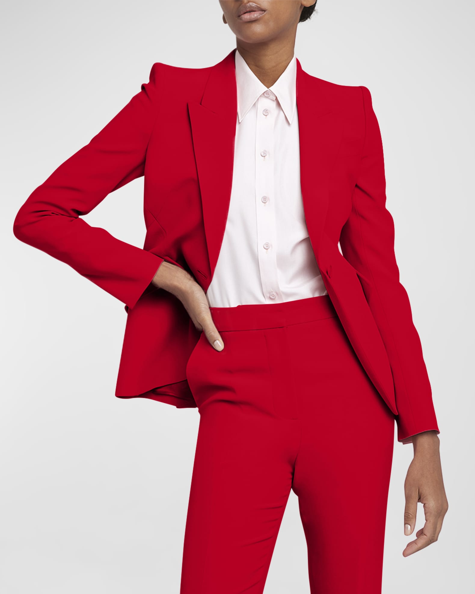 McQueen Slim-Fit Bootcut Trousers | Neiman Marcus