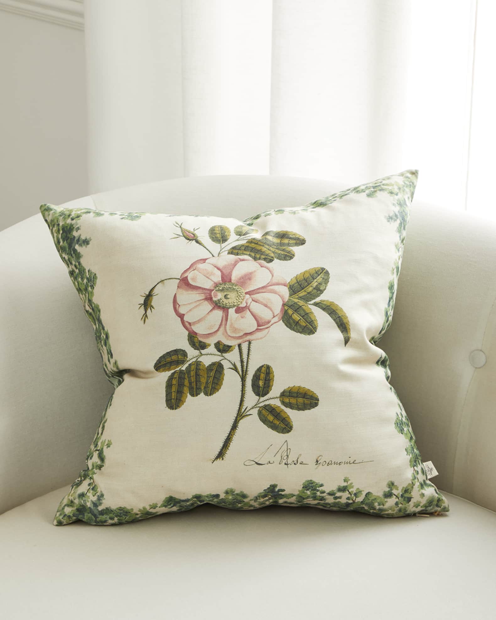 John Derian La Rose Cushion
