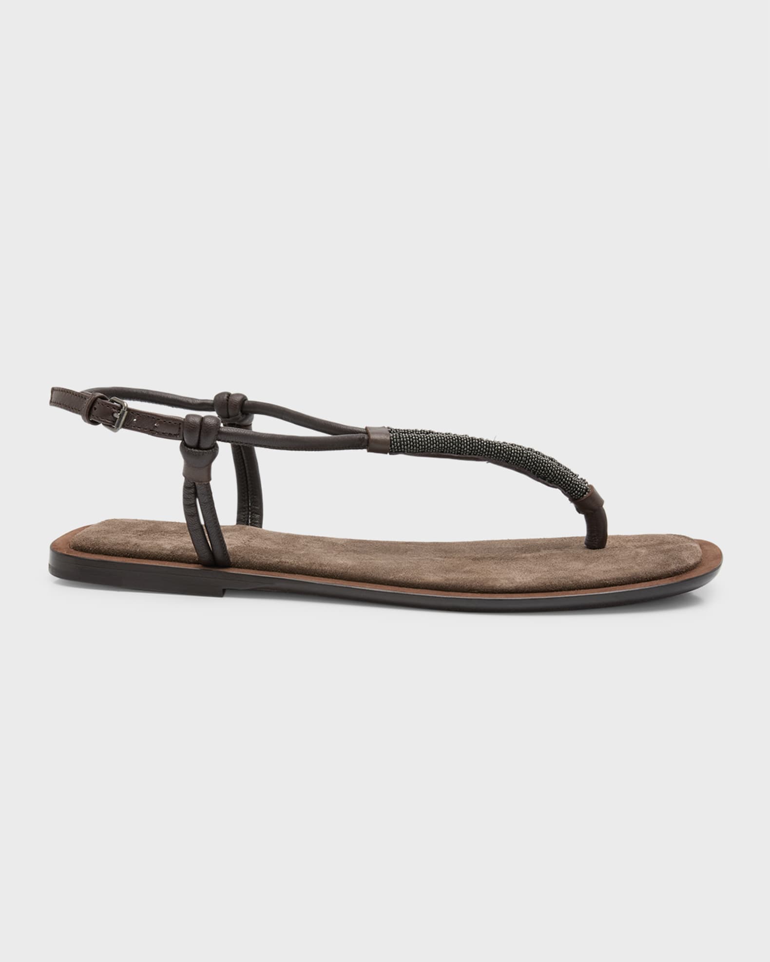 BRUNELLO CUCINELLI - Leather Flat Sandals