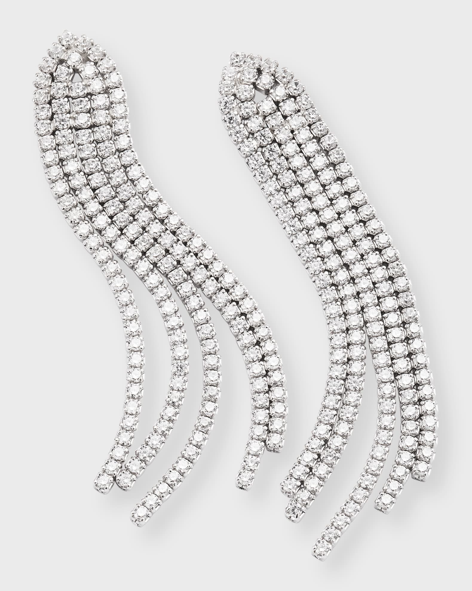 Tai Cubic Zirconia Fringe Earrings | Neiman Marcus