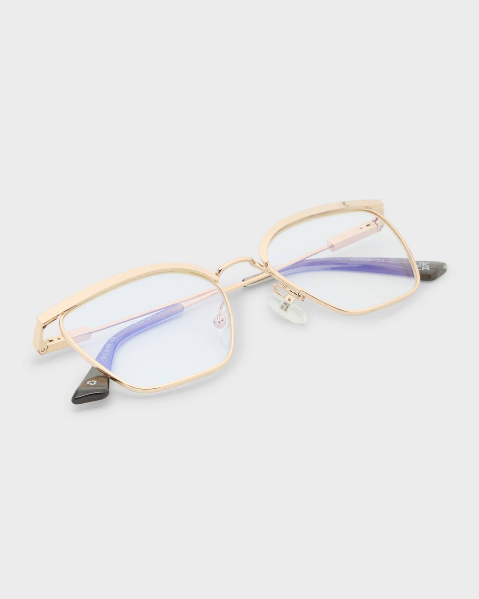 The Book Club Be a Wolf Metal CatEye Glasses Neiman Marcus