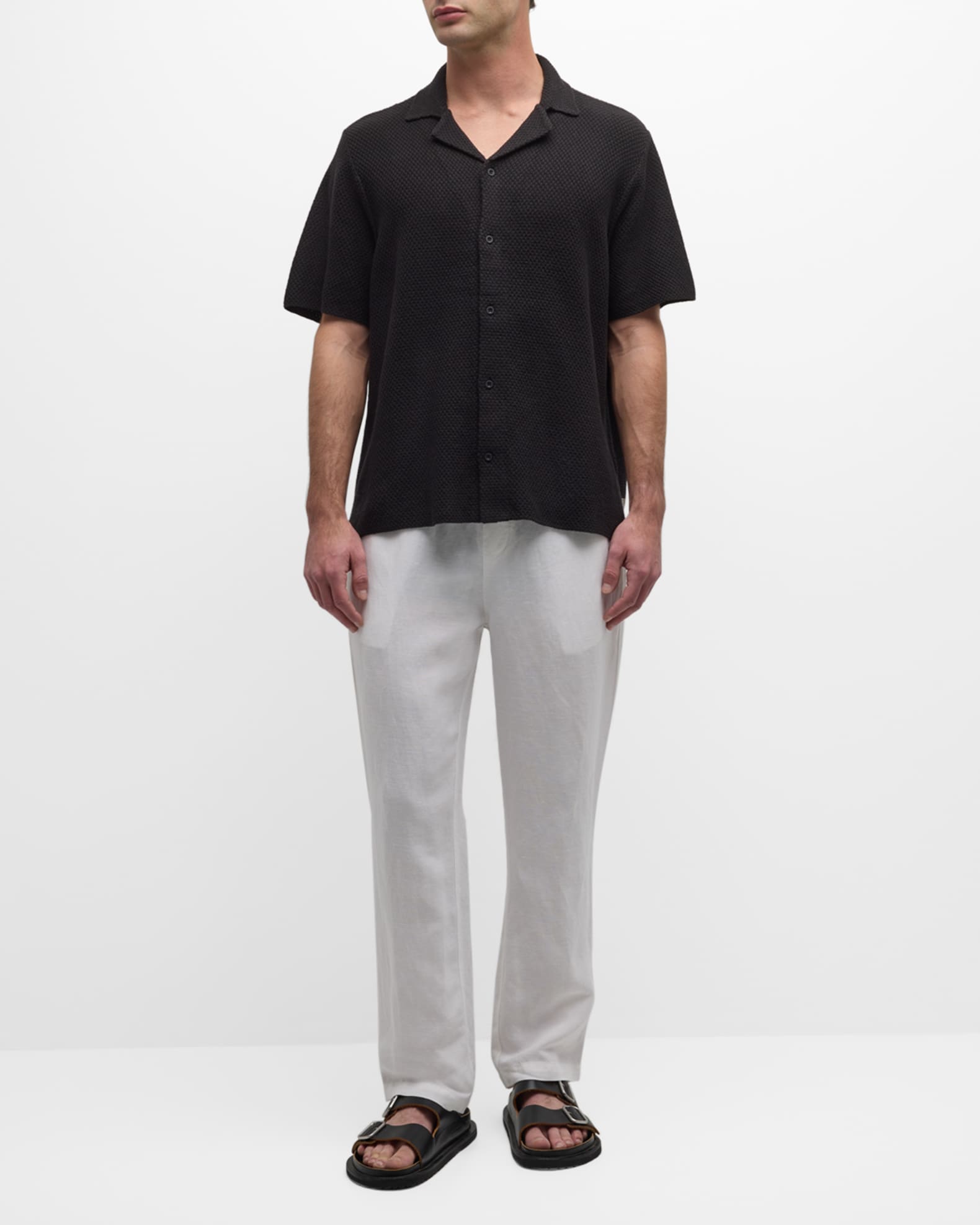 Men's Cotton Textured Camp Shirt 1