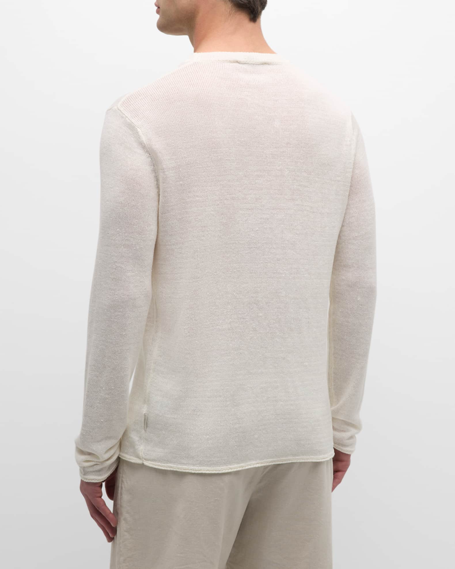 Onia Men's Kevin Linen Crewneck Sweater | Neiman Marcus