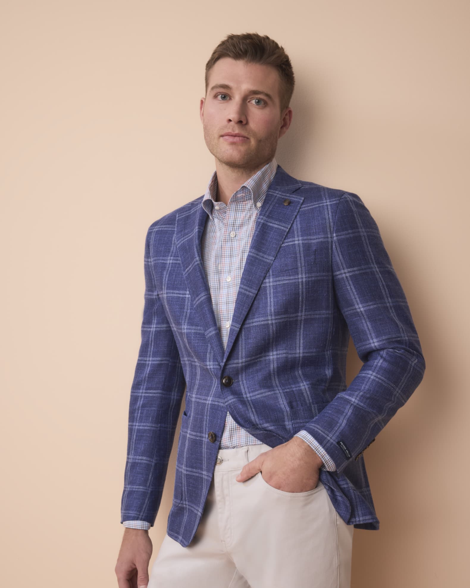 Peter Millar Men's Sola Windowpane Soft Sport Coat | Neiman Marcus