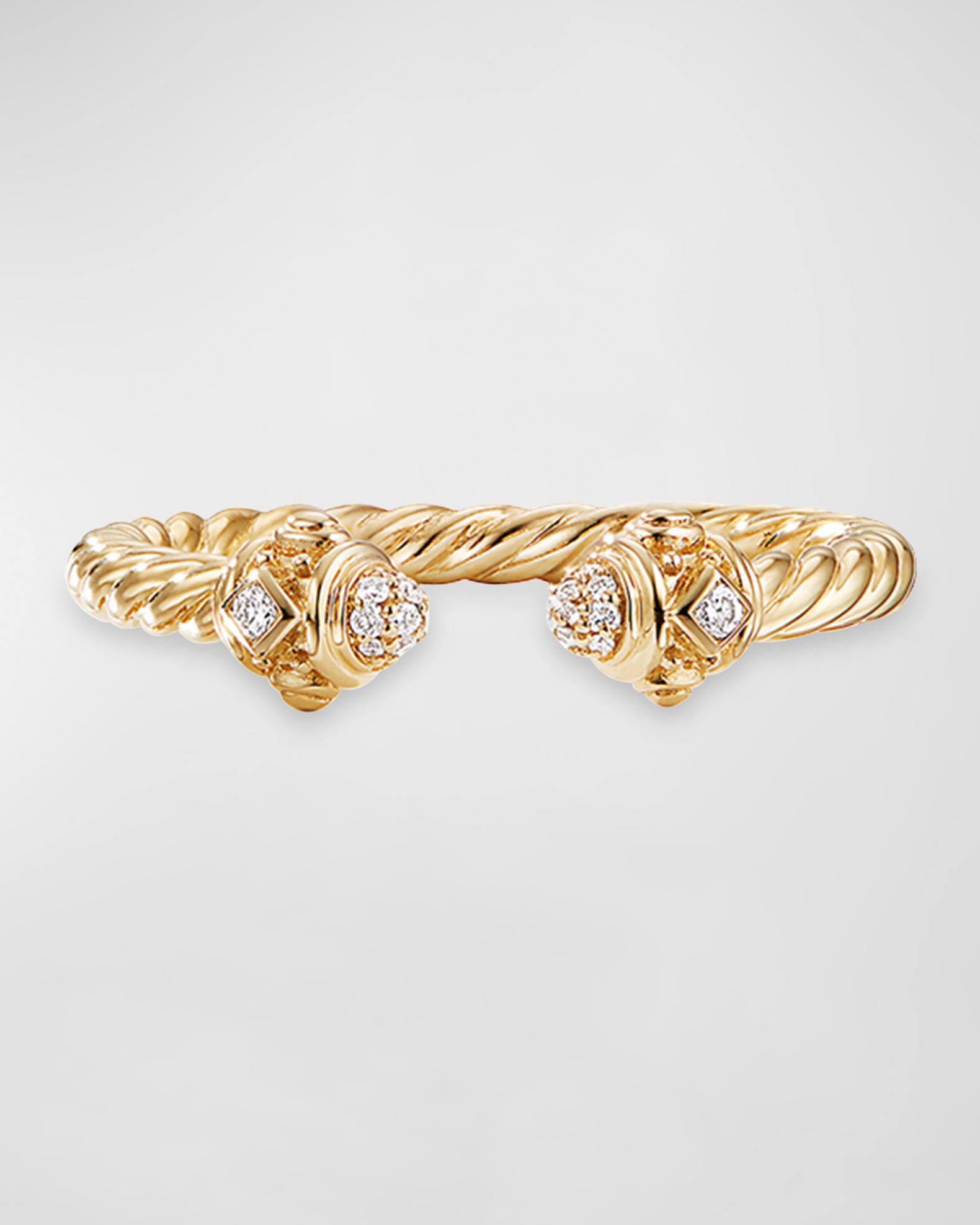 David Yurman Renaissance Ring with Diamonds in 18K Gold, 2.3mm | Neiman ...