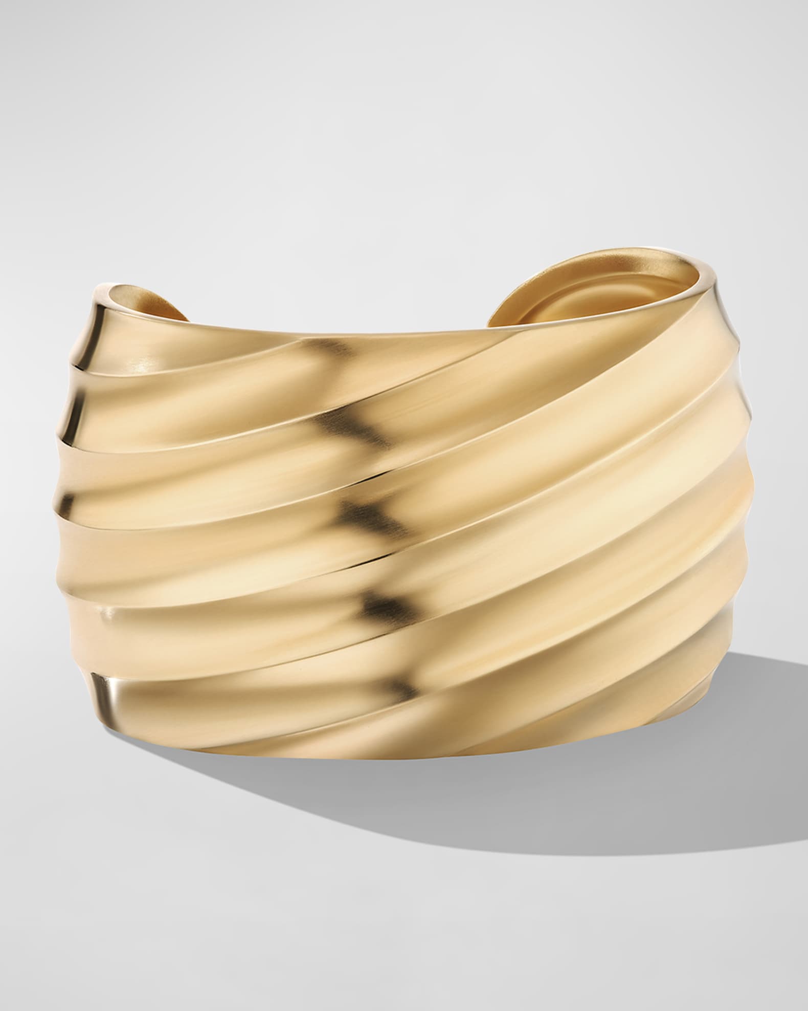 41mm Cable Edge Cuff Bracelet in Recycled 18k Gold 0