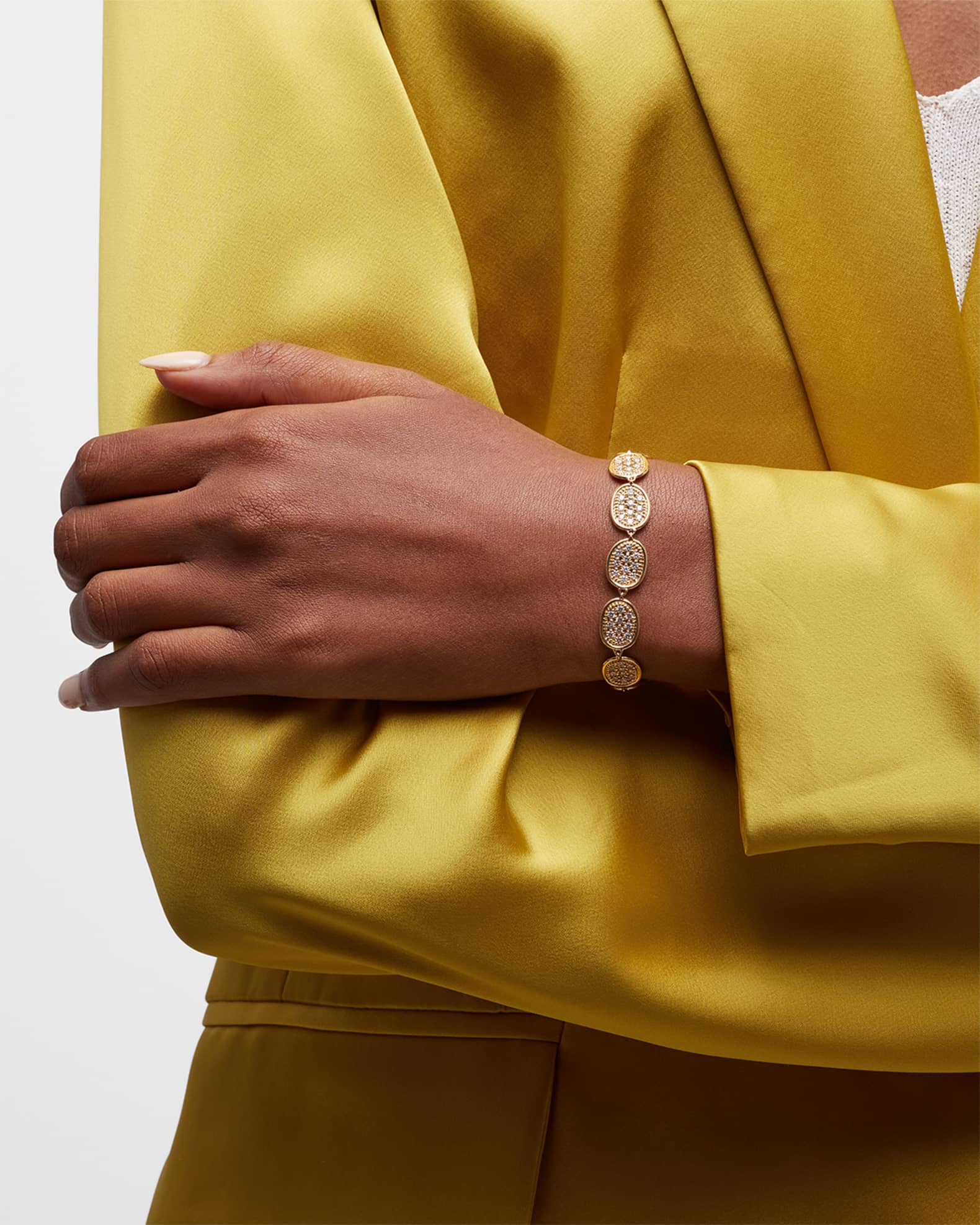 Lunaria 18K Yellow Gold and Diamond Bracelet  1