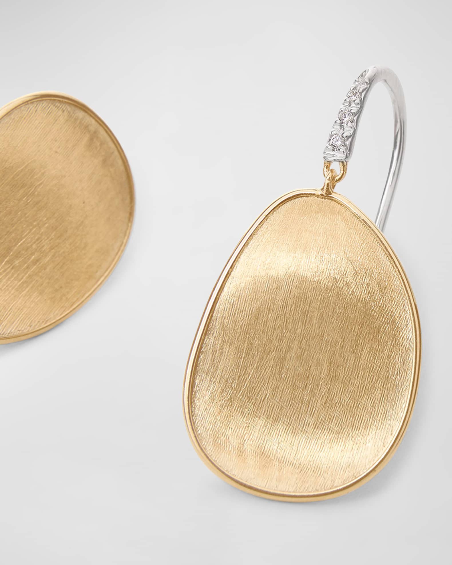 Lunaria Drop Earrings with Diamonds 1