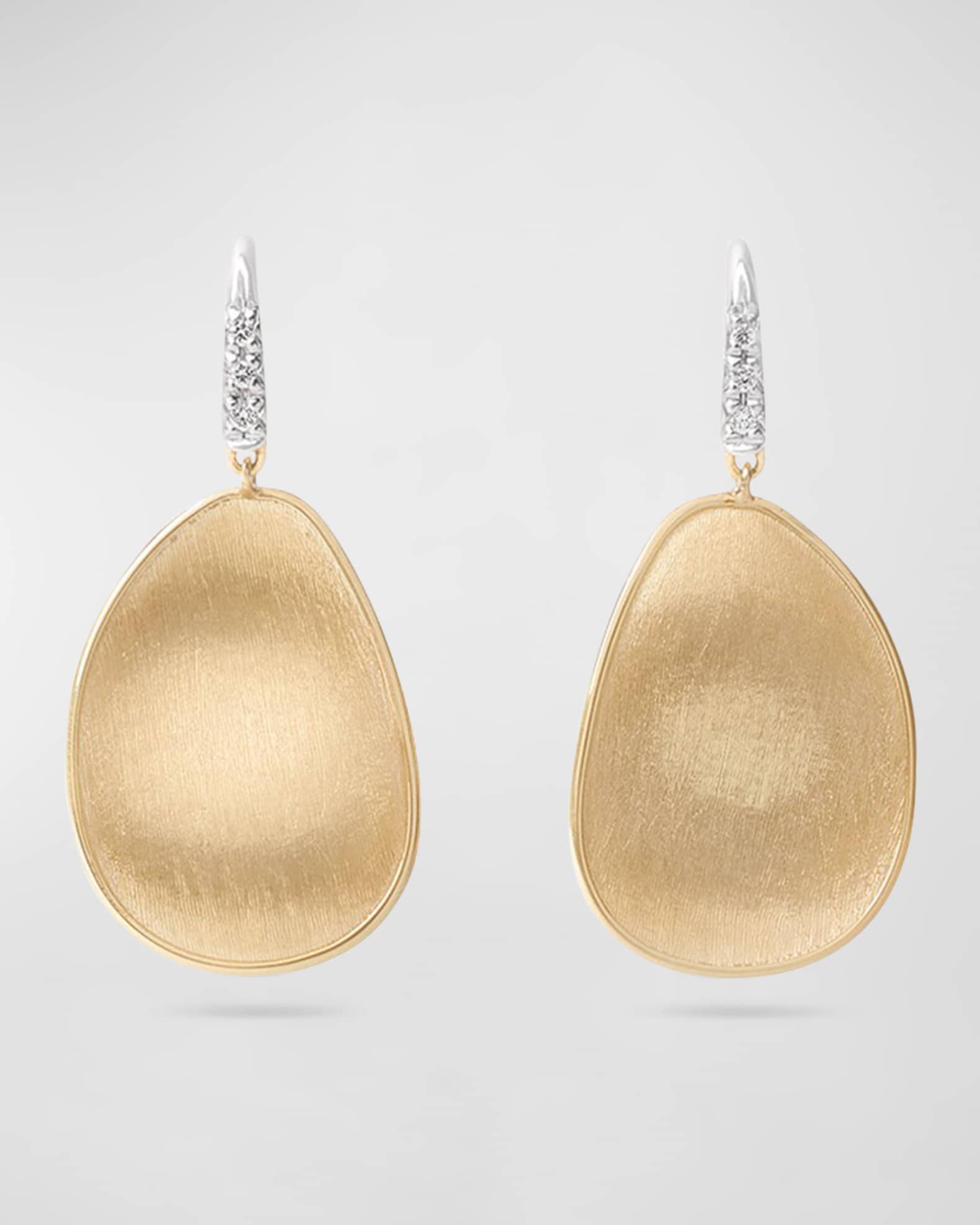 Lunaria Drop Earrings with Diamonds 0