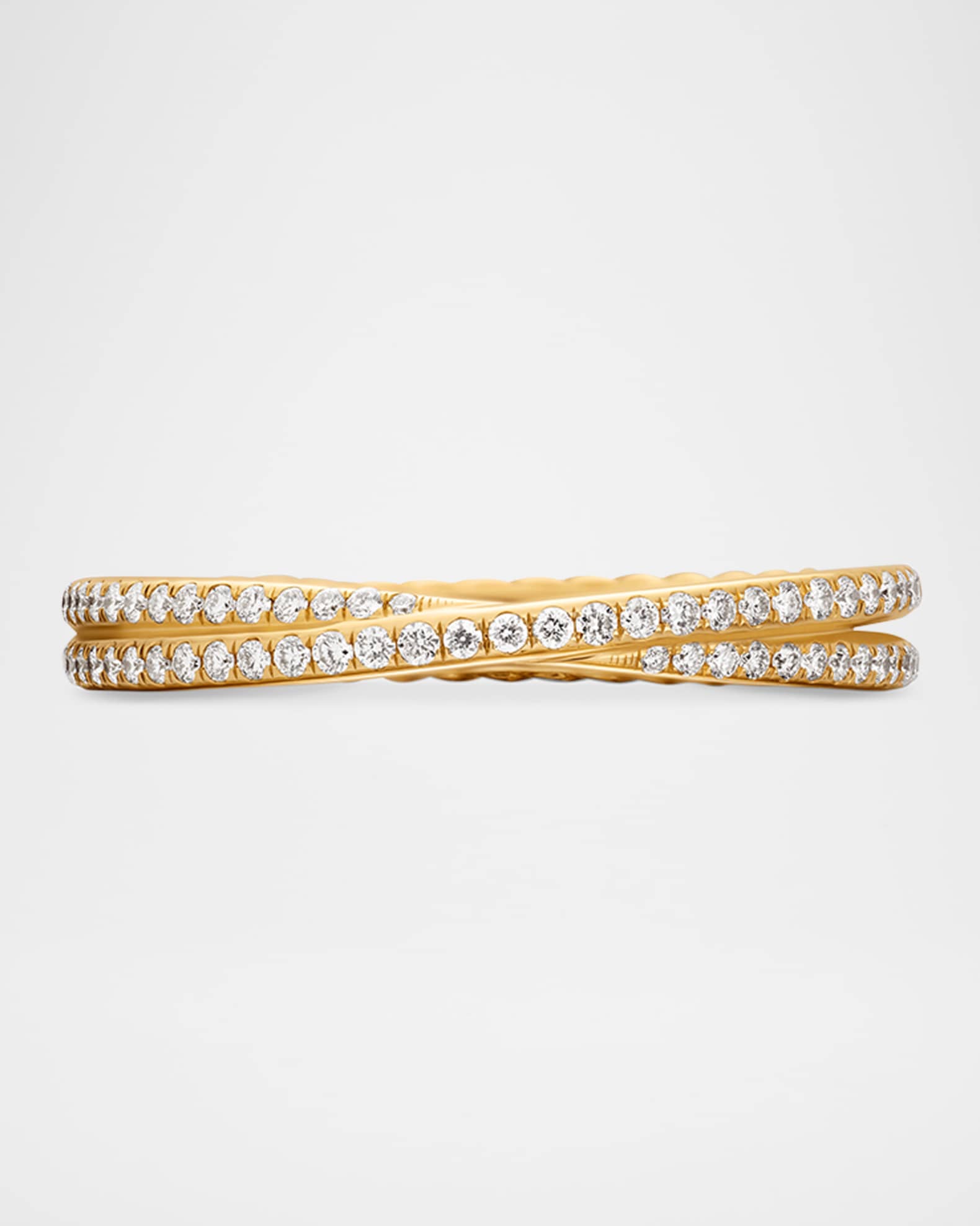 3.14mm DY Crossover Band Ring in 18K Gold 0
