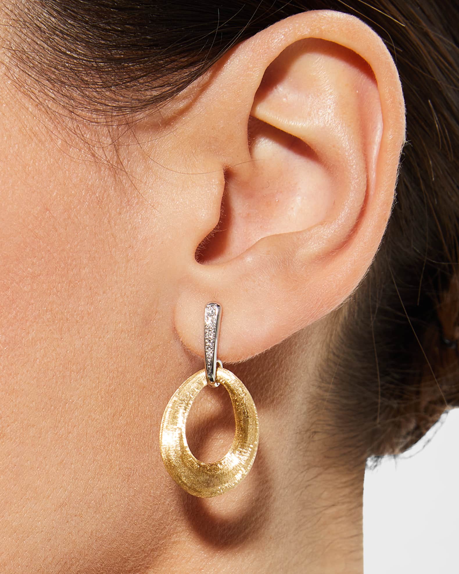 18K Lucia Loop Earrings with Diamonds 1