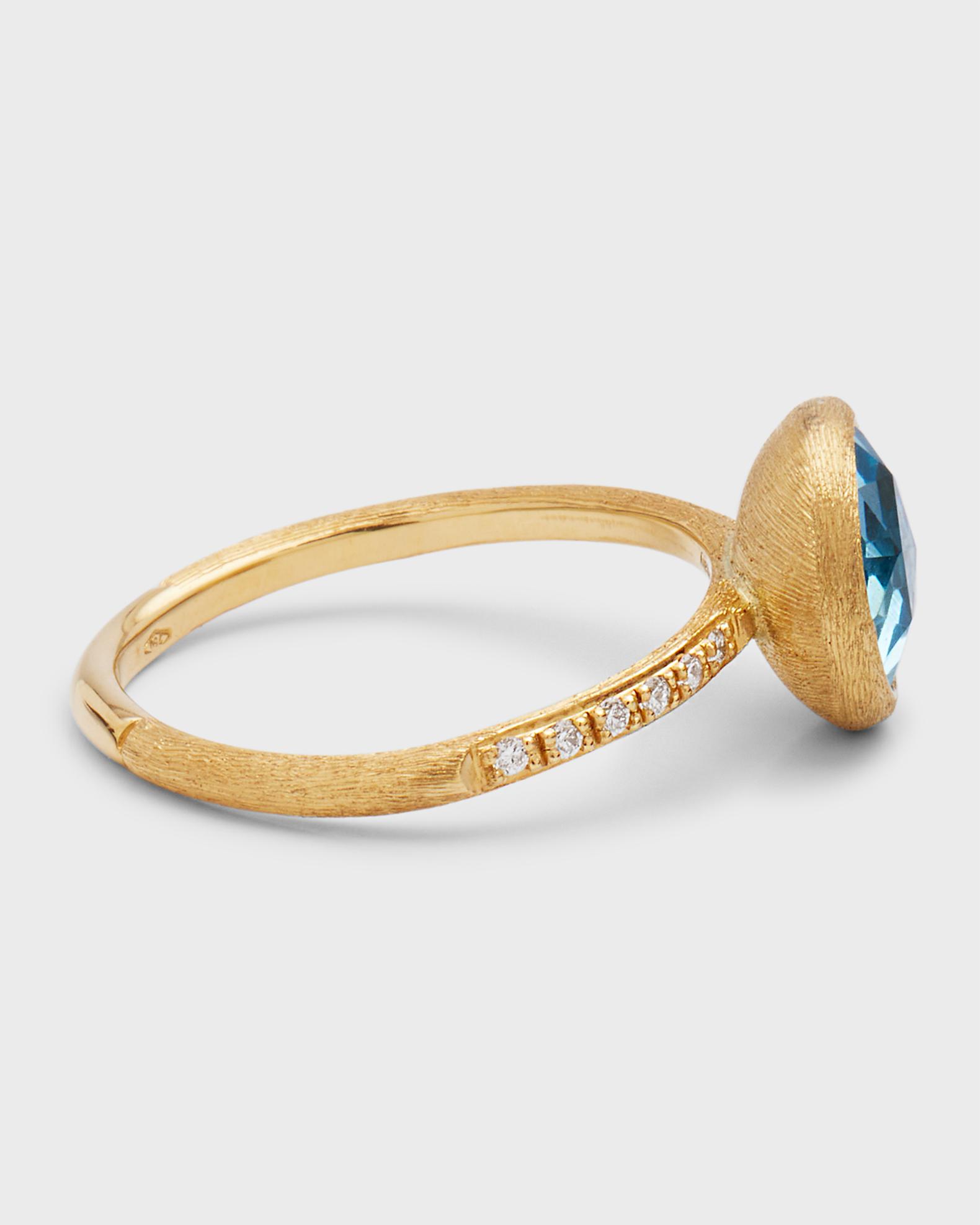 Marco Bicego Jaipur Color 18K Gold Topaz & Diamond Stackable Ring, Size ...