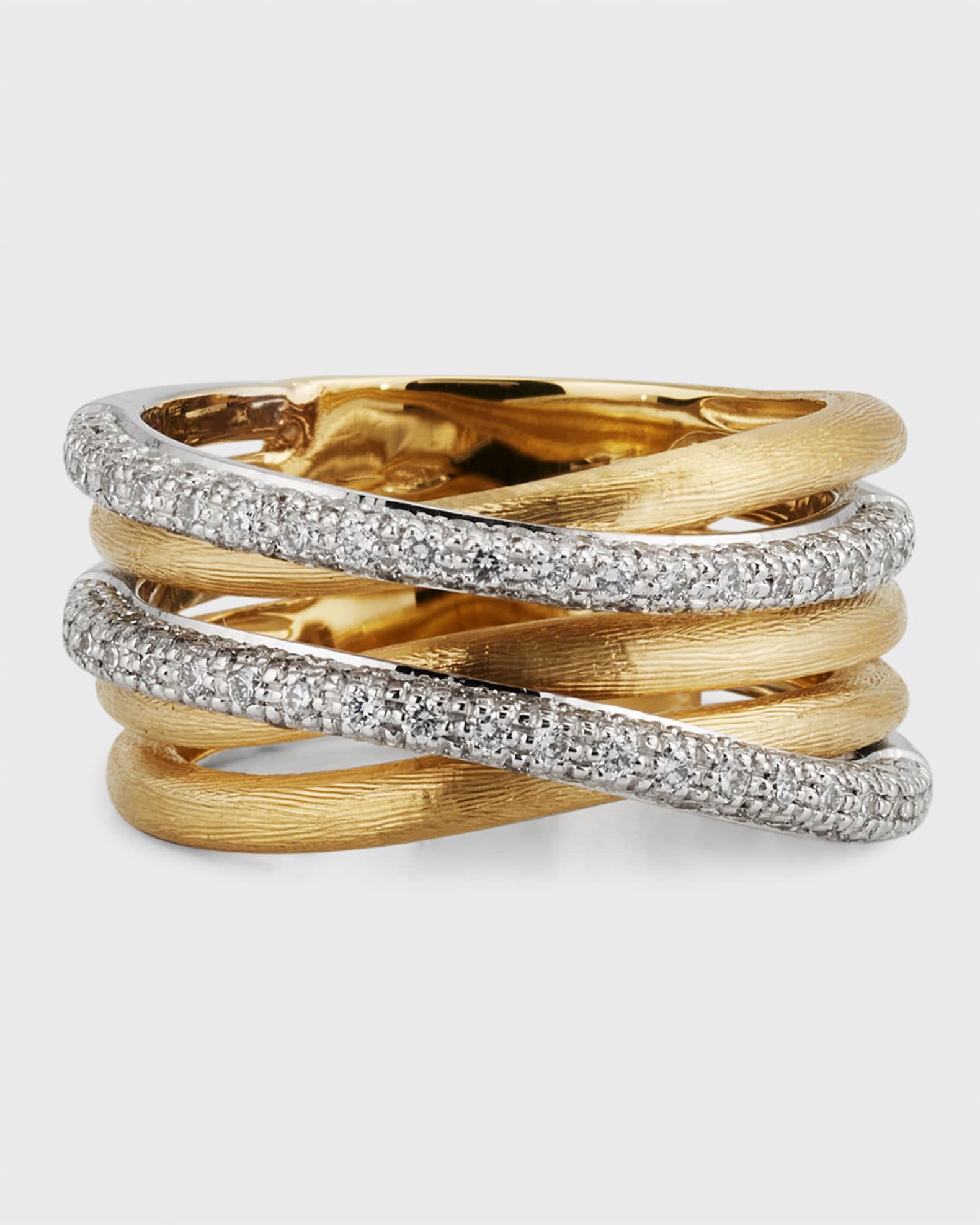 18K Yellow Gold Jaipur Link Alta Five Strand Ring, Size 7 0