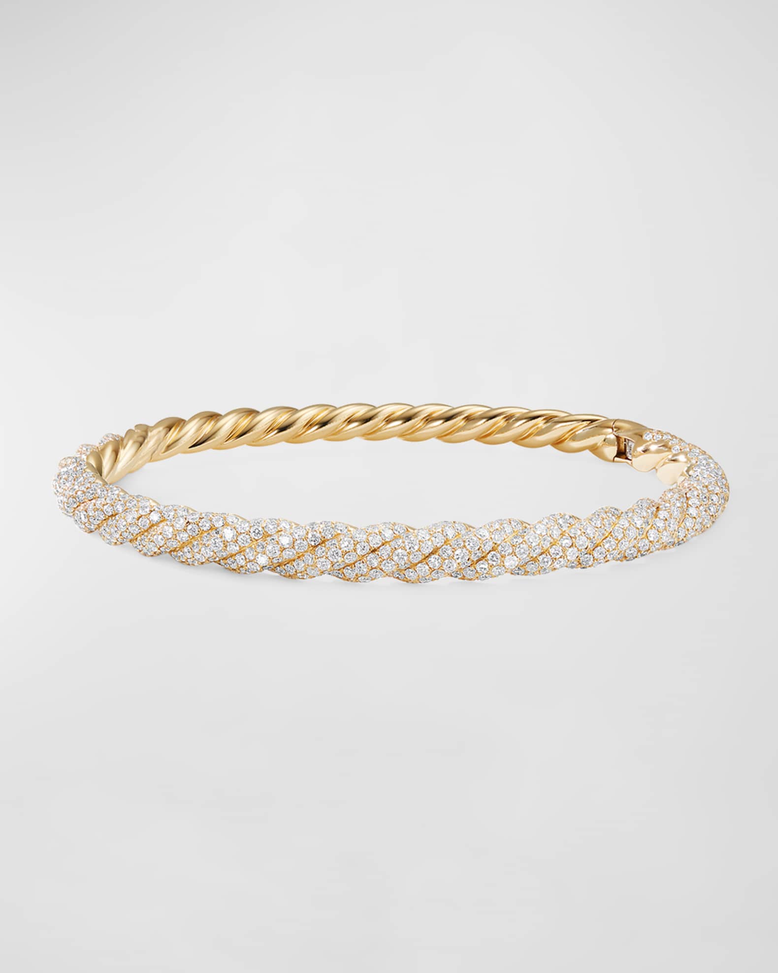 7mm Stax 18k Gold Diamond Twist Bracelet 1