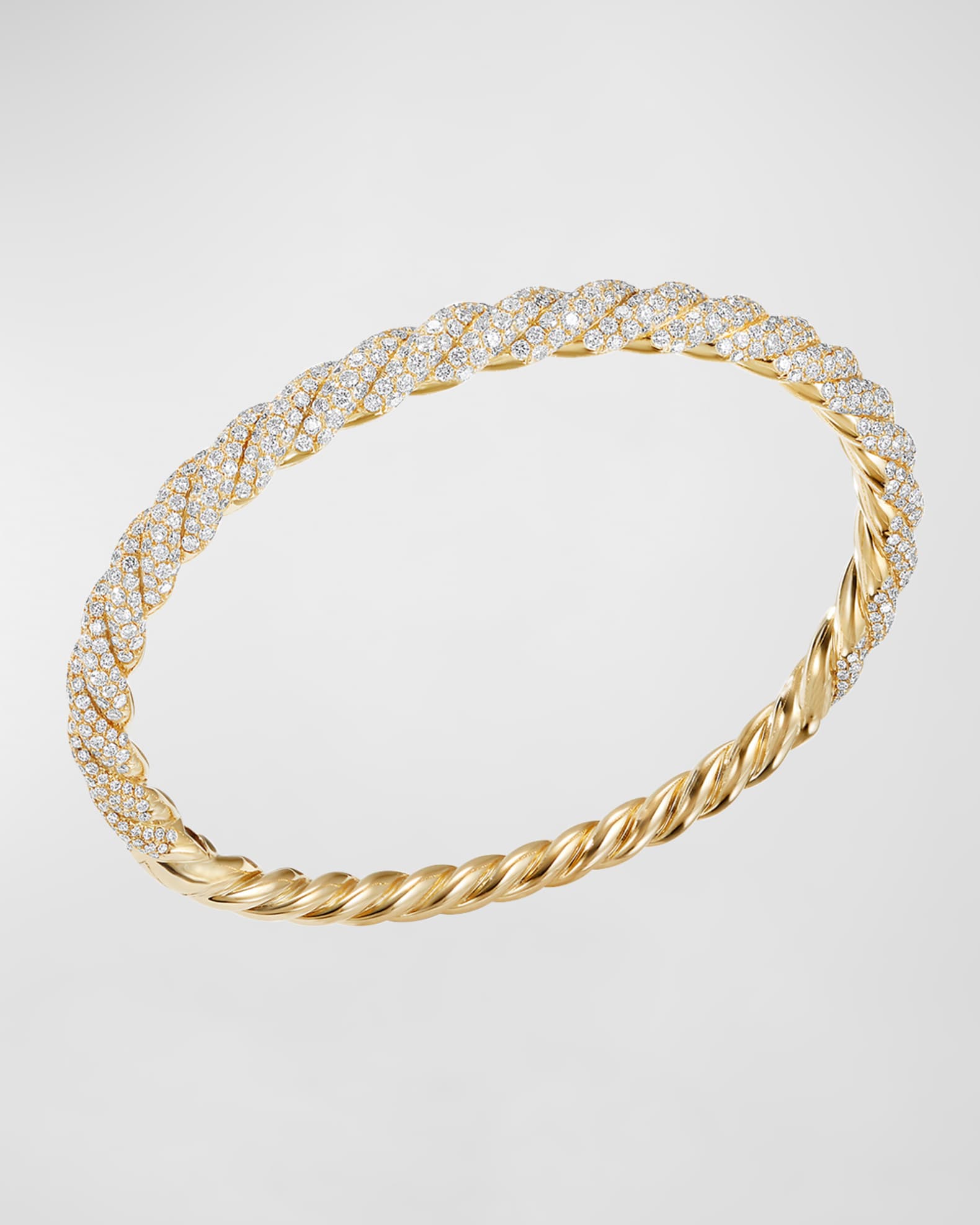 7mm Stax 18k Gold Diamond Twist Bracelet 0