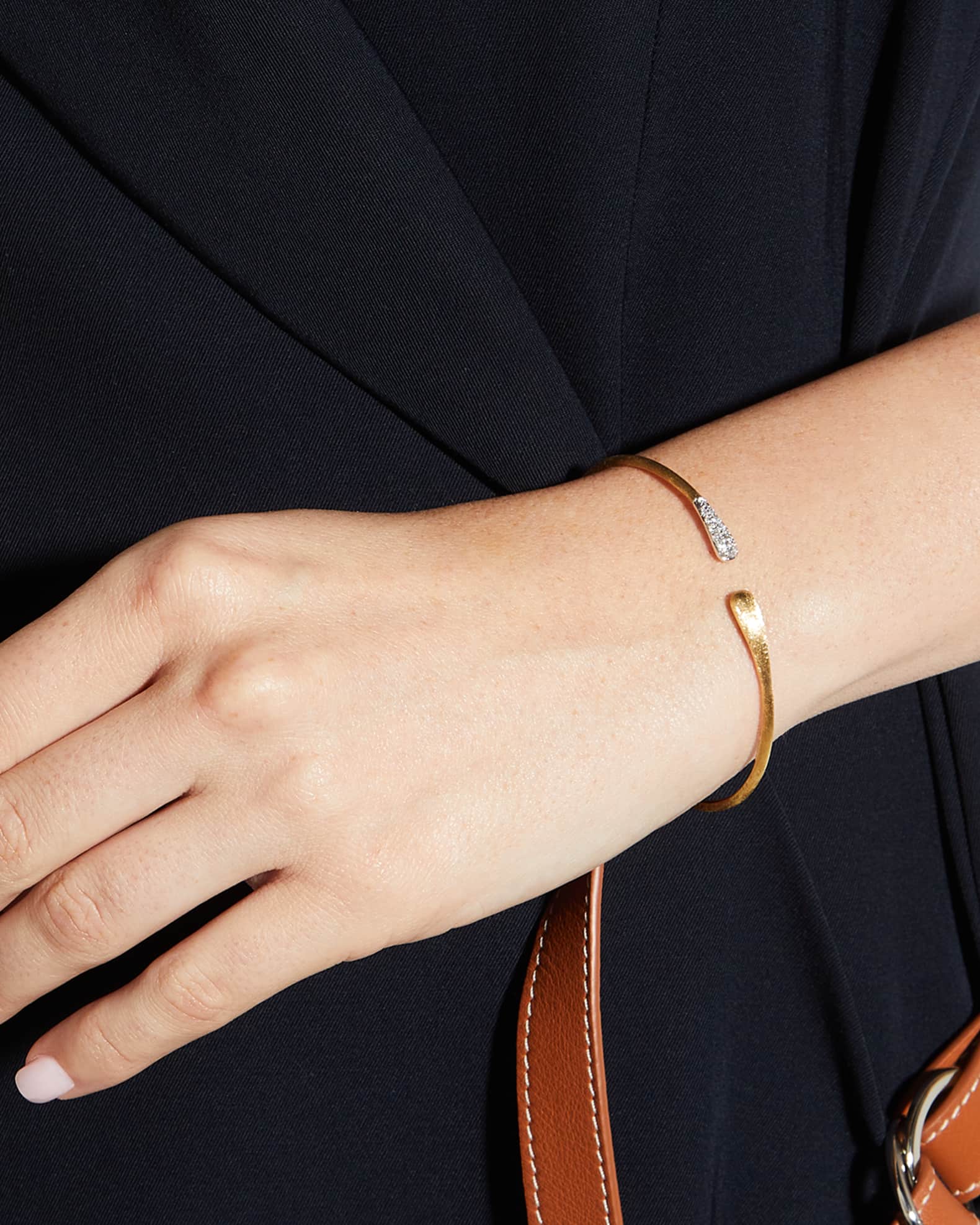 Lucia 18K Gold Kissing Bangle with Diamonds 1