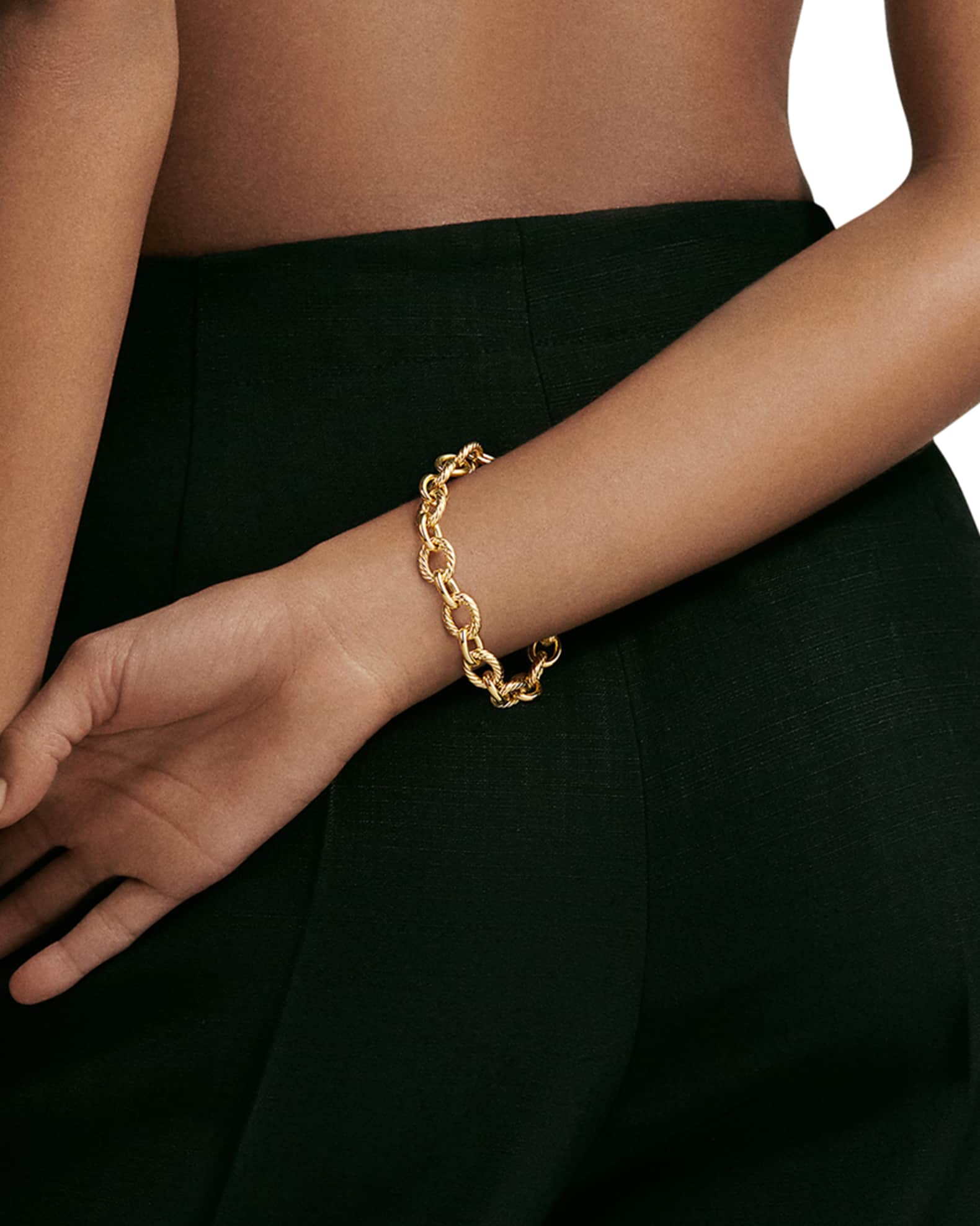 David Yurman Large Oval Link Chain Bracelet 7.5 Neiman Marcus