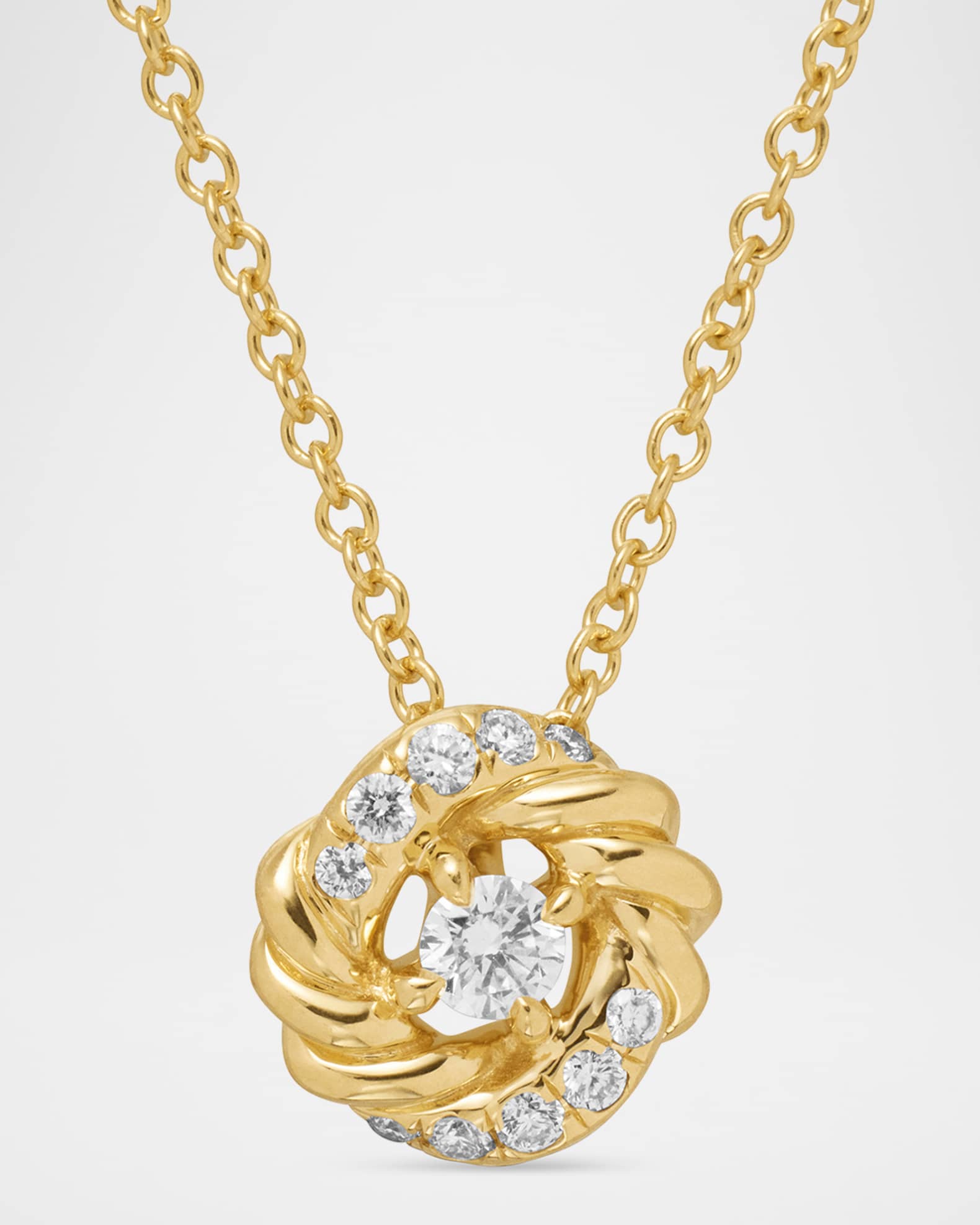 18mm Pave Infinity Pendant Necklace 0