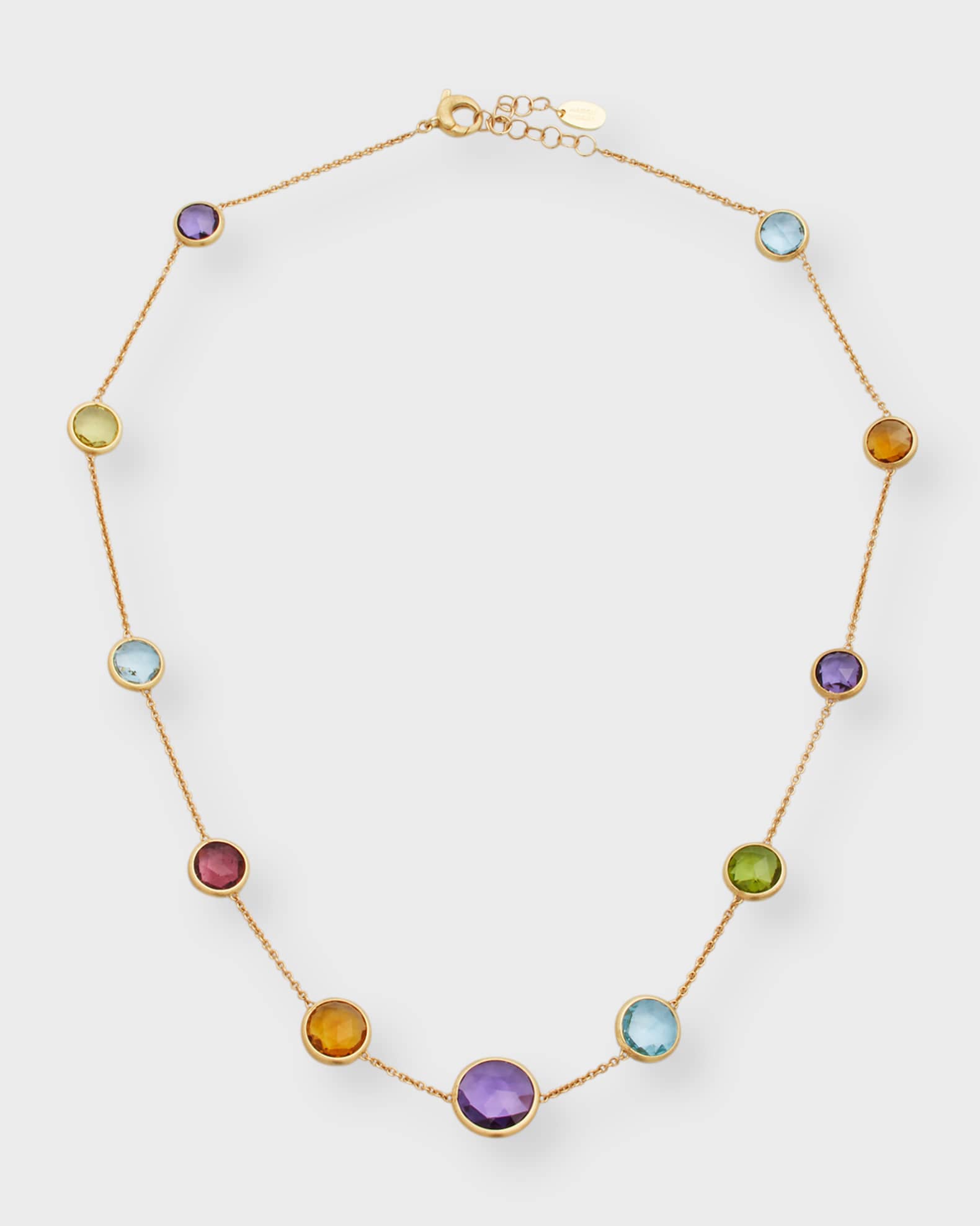 Jaipur Color Single Strand Necklace with Mixed Stones, 18"L 0