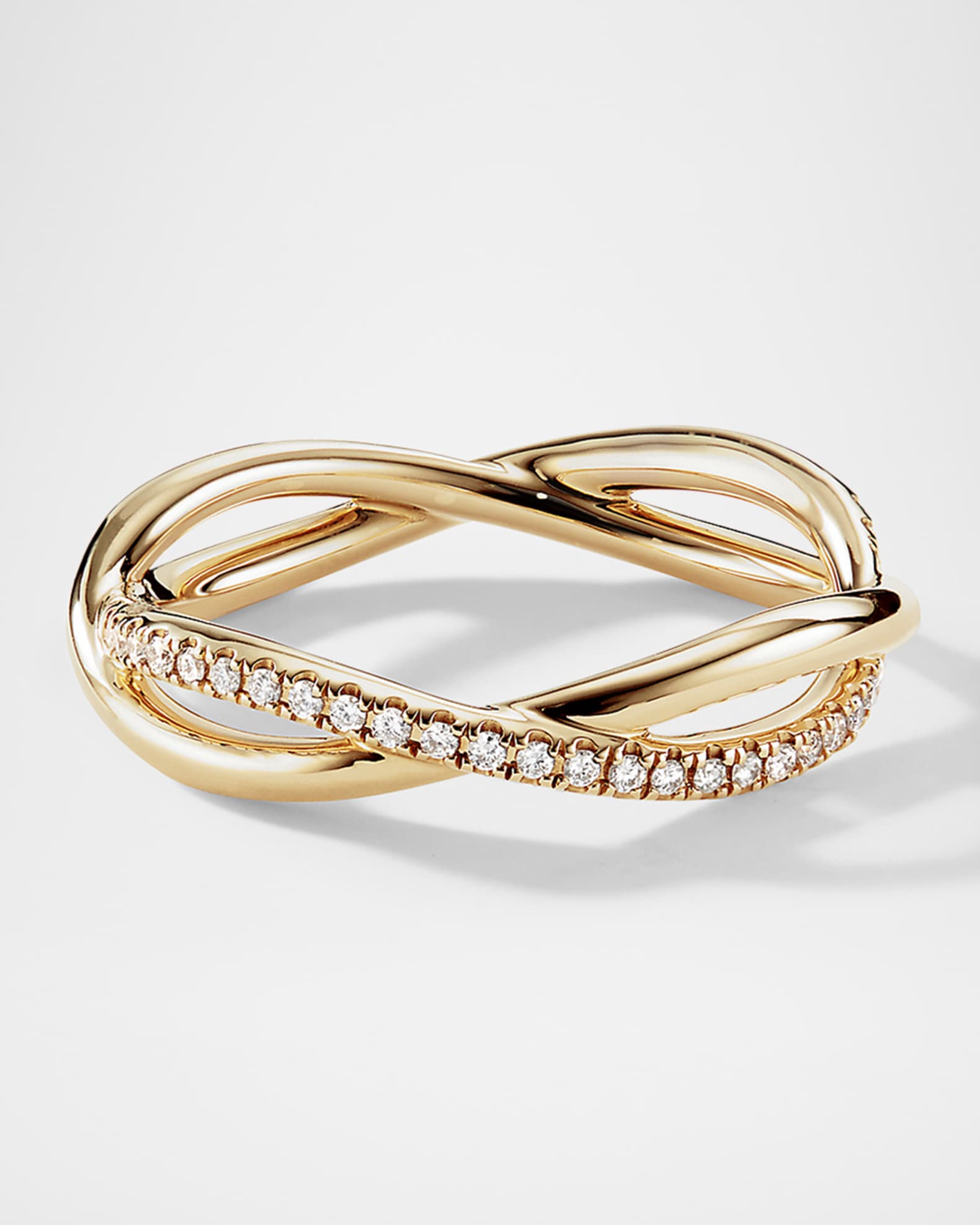 DY Infinity Band Ring with Diamonds in 18K Gold, 4.18mm 0