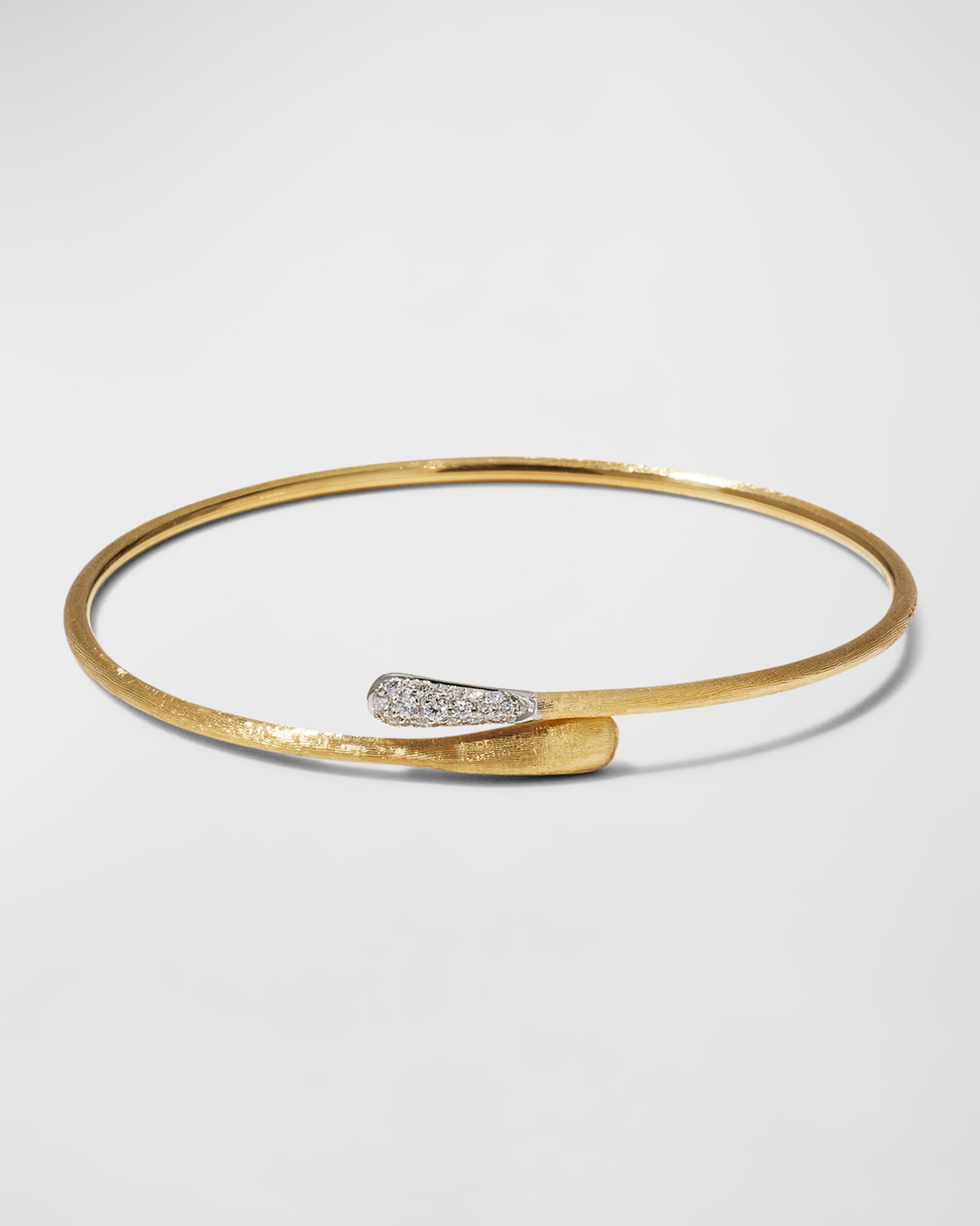 Lucia 18K Gold Hugging Bangle with Diamonds 0